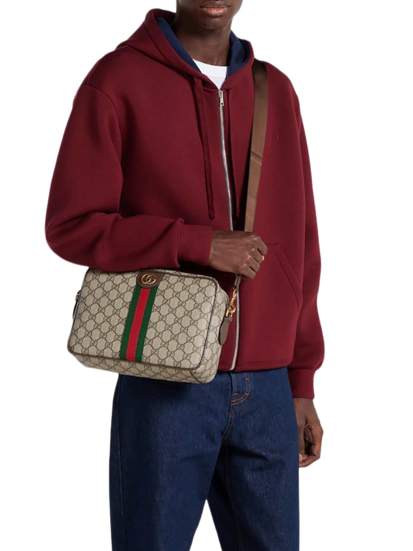 Оригінальна Ophidia Medium Shoulder Bag Gucci – вид ззаду