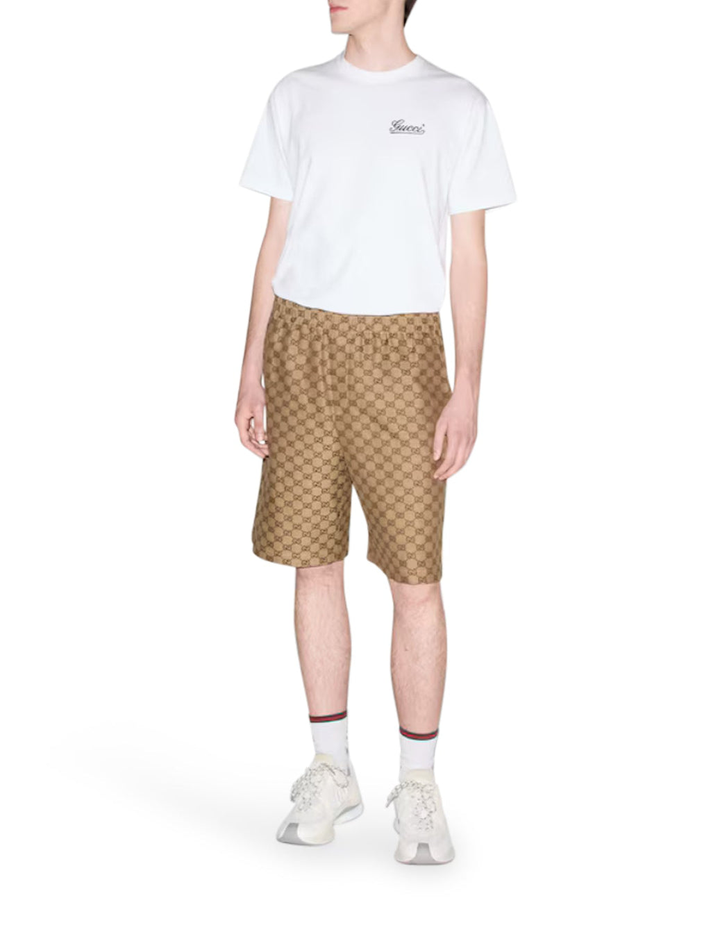 Оригінальна Gg Supreme Linen Shorts Gucci – вид ззаду