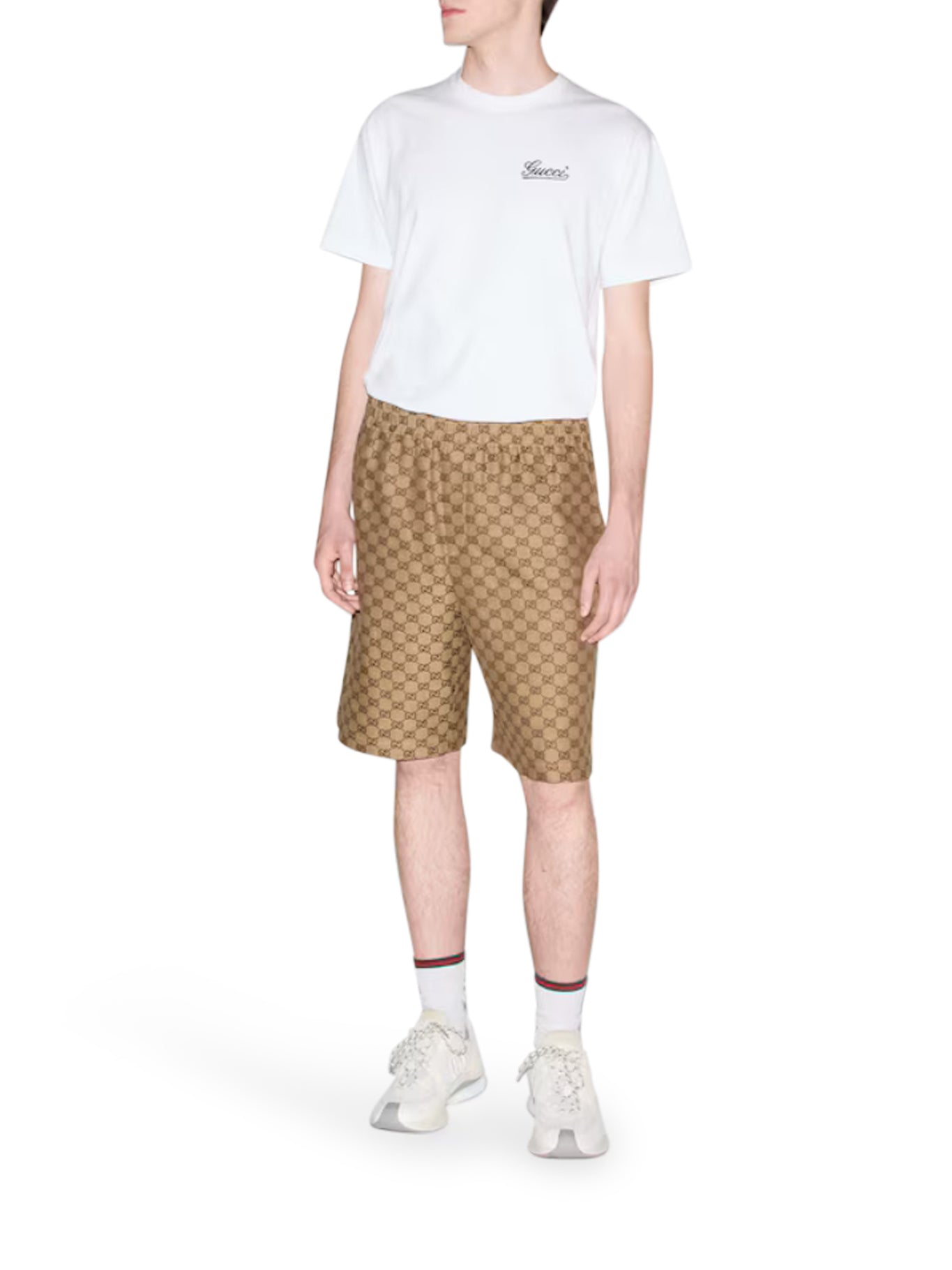 Оригінальна Gg Supreme Linen Shorts Gucci – вид ззаду
