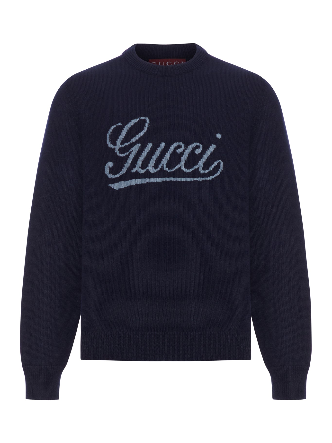 Оригінальна Wool Sweater With Contrasting Front Gucci Logo Gucci – боковий вид