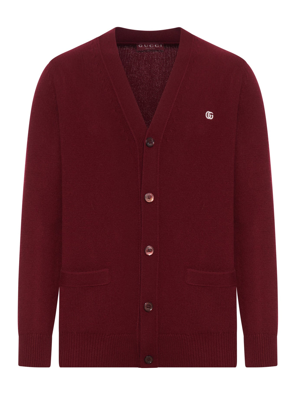 Оригінальна Cashmere Cardigan With Logo On The Chest Gucci – боковий вид