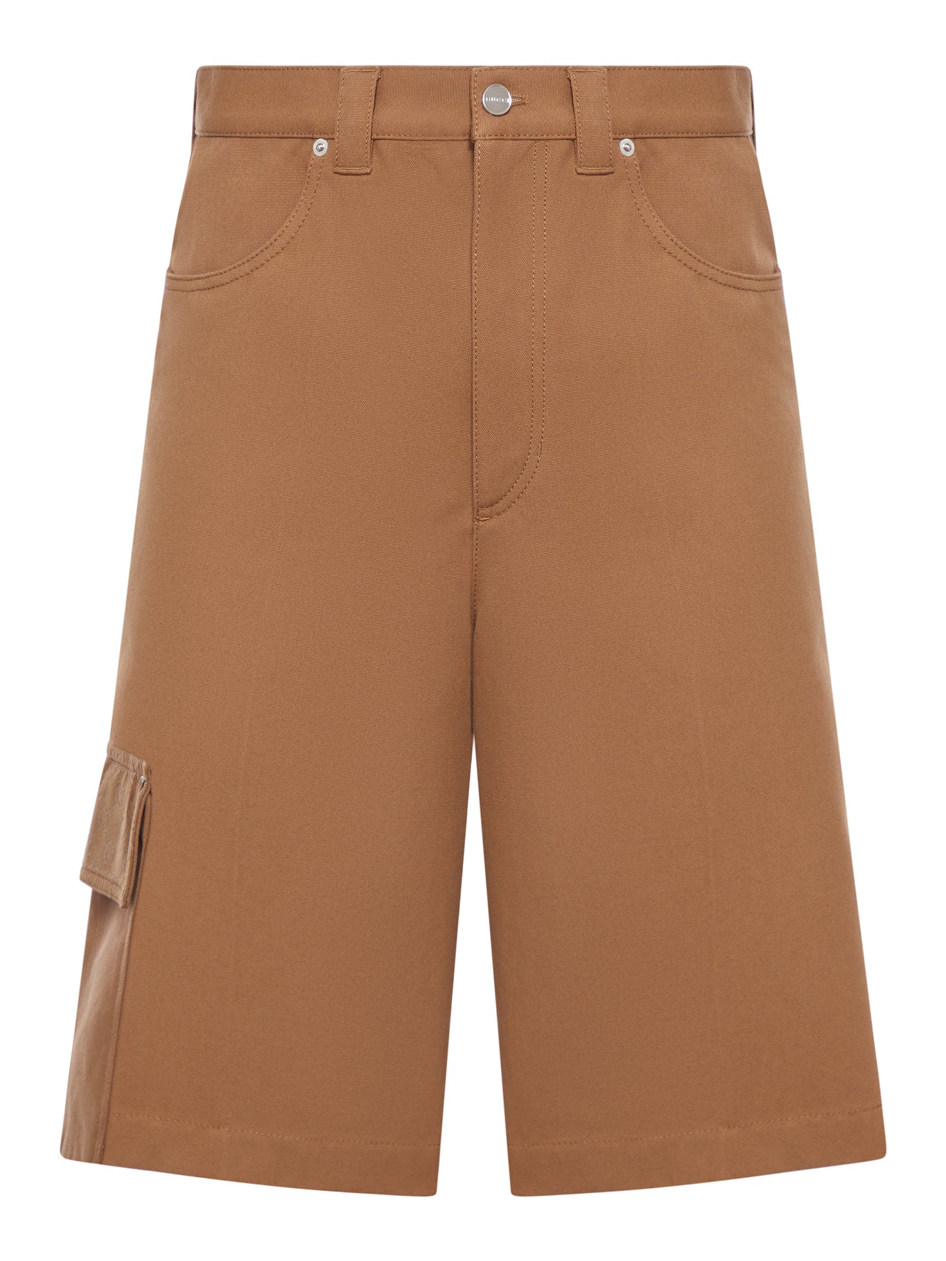 Heavy Cotton Canvas Cargo Bermuda Shorts Gucci оригінал – Купити в Україні – боковий вид