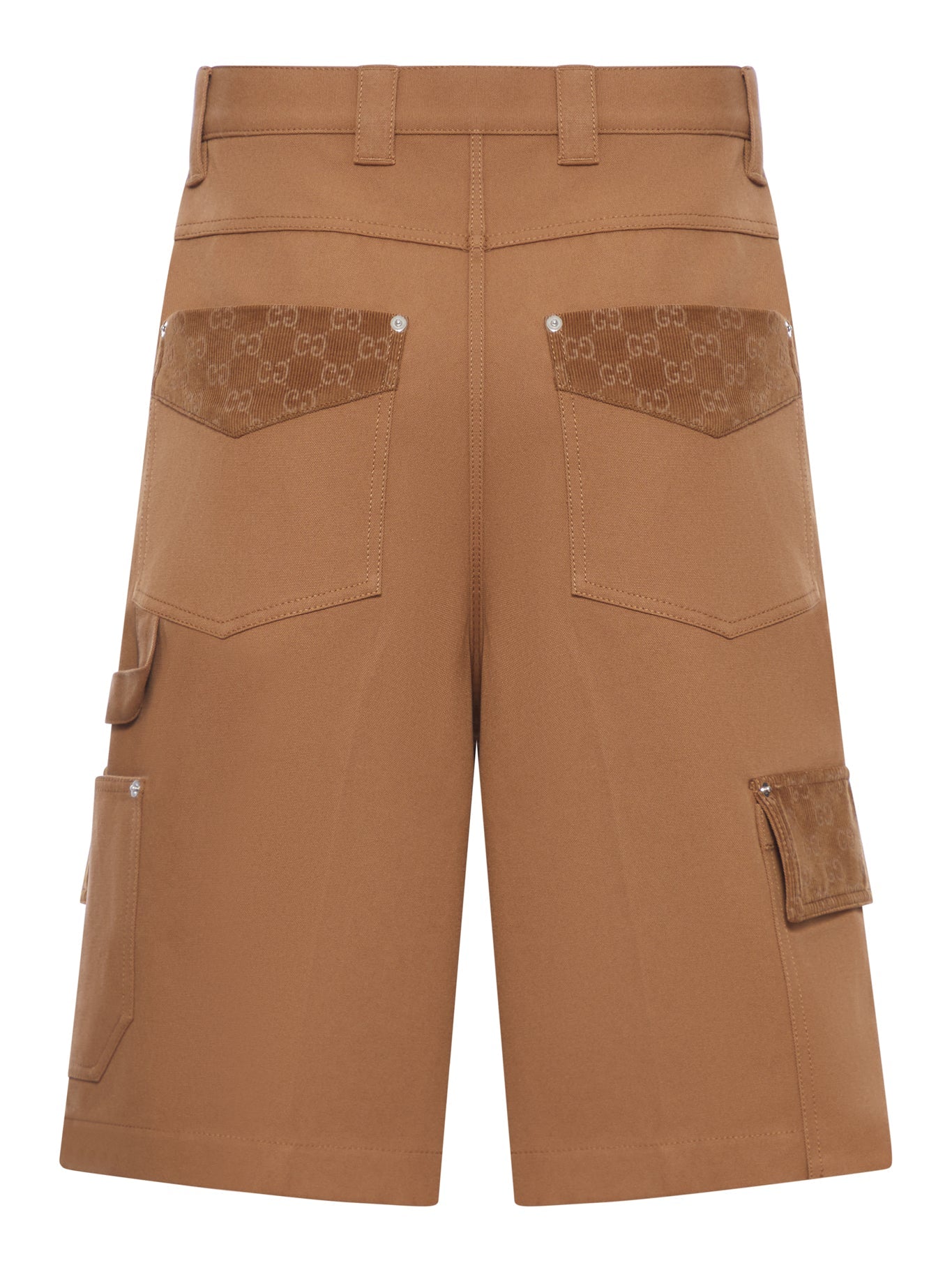 Heavy Cotton Canvas Cargo Bermuda Shorts Gucci оригінал – Купити в Україні – вид ззаду