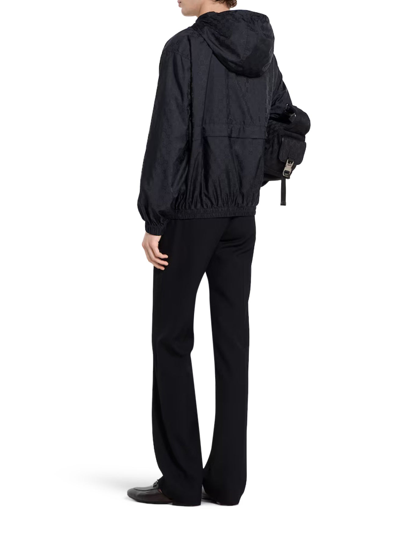 Nylon Jacket With Allover Gg Logo Gucci – Гарантія оригінальності – детальний вид