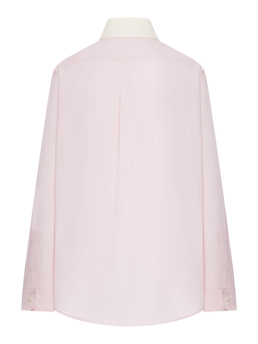 Оригінальна Cotton Poplin Shirt With Logo Patch Miu miu – вид ззаду