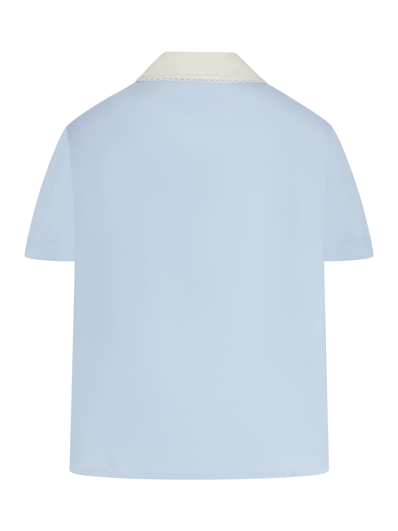 Short-Sleeved Cotton Poplin Shirt Miu miu оригінал – Купити в Україні – вид ззаду