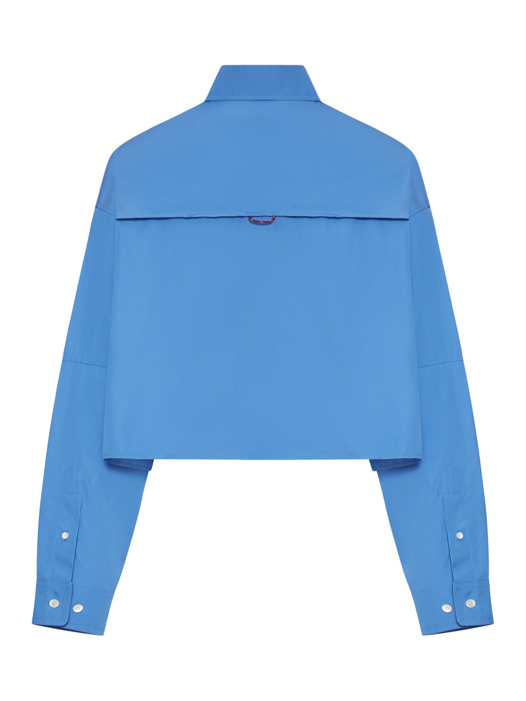 Cropped Cotton Poplin Shirt Miu miu – Гарантія оригінальності – вид ззаду