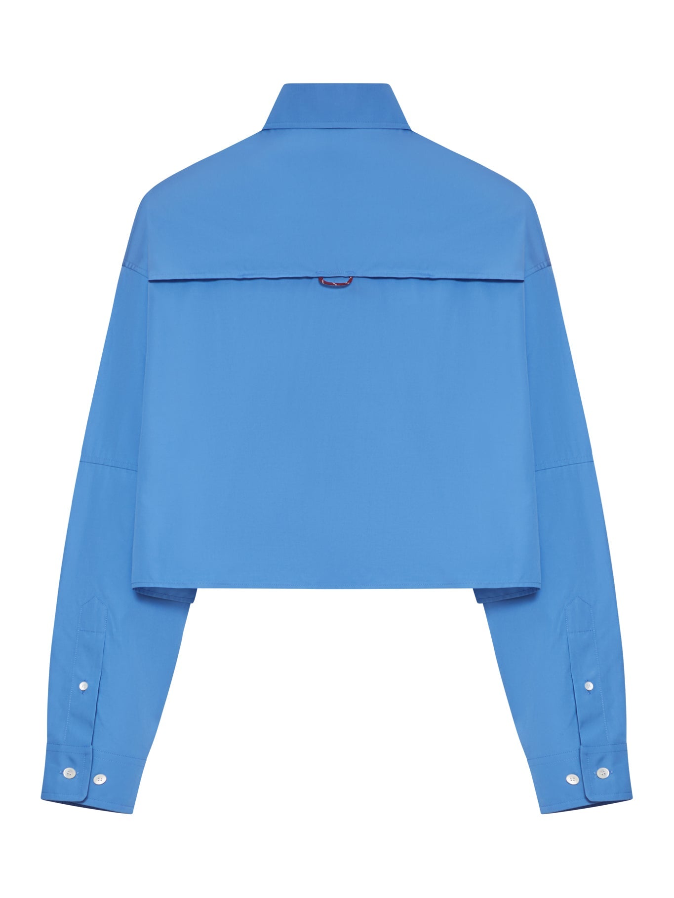 Cropped Cotton Poplin Shirt Miu miu – Гарантія оригінальності – вид ззаду