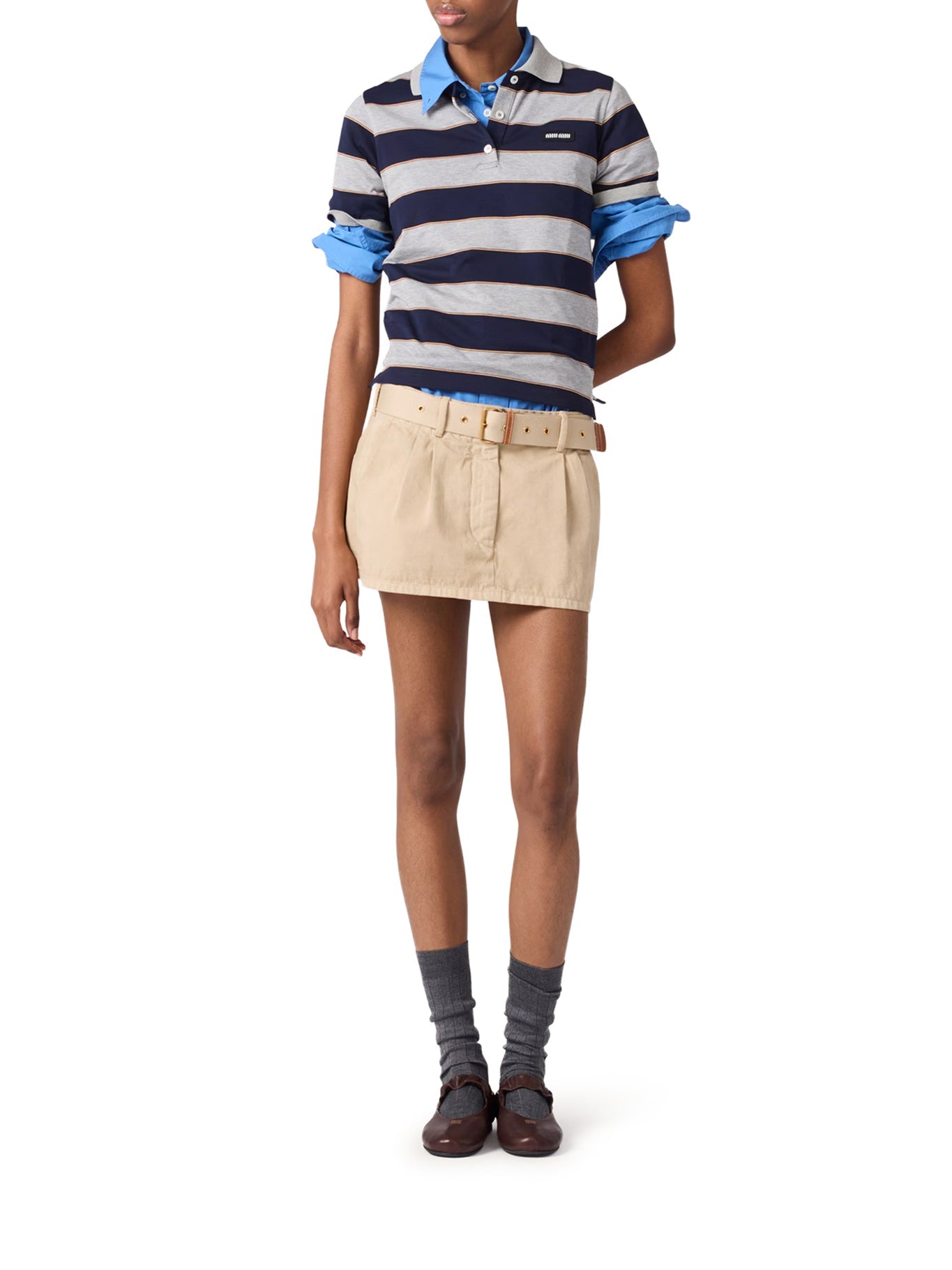 Old Gabardine Miniskirt Miu miu оригінал – Купити в Україні – вид ззаду