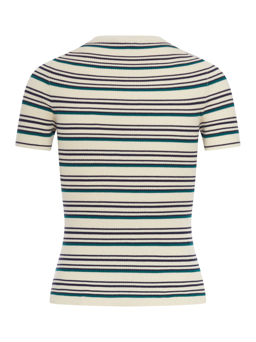Оригінальна Striped Cotton Crew Neck Sweater Miu miu – вид ззаду