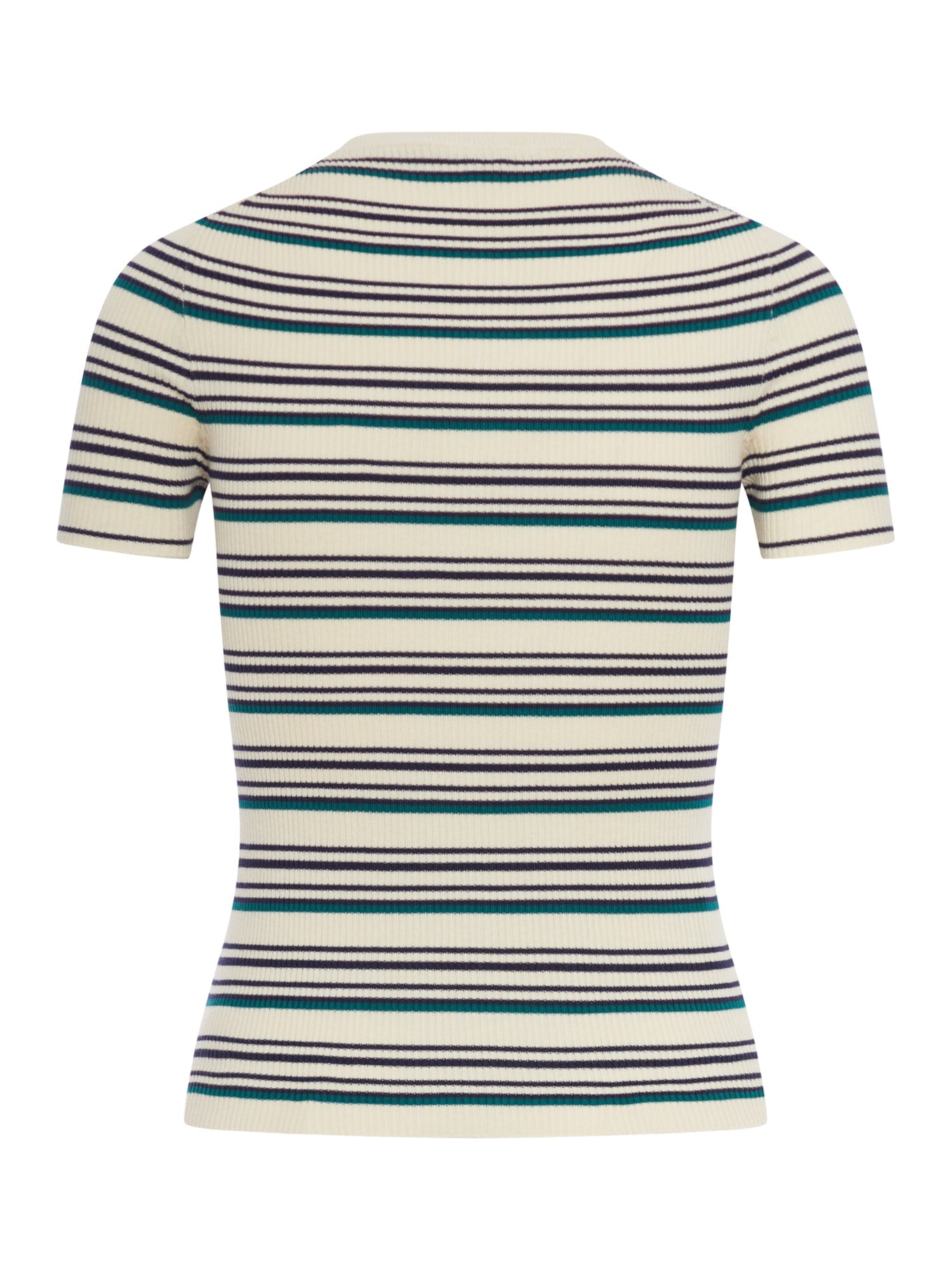 Оригінальна Striped Cotton Crew Neck Sweater Miu miu – вид ззаду