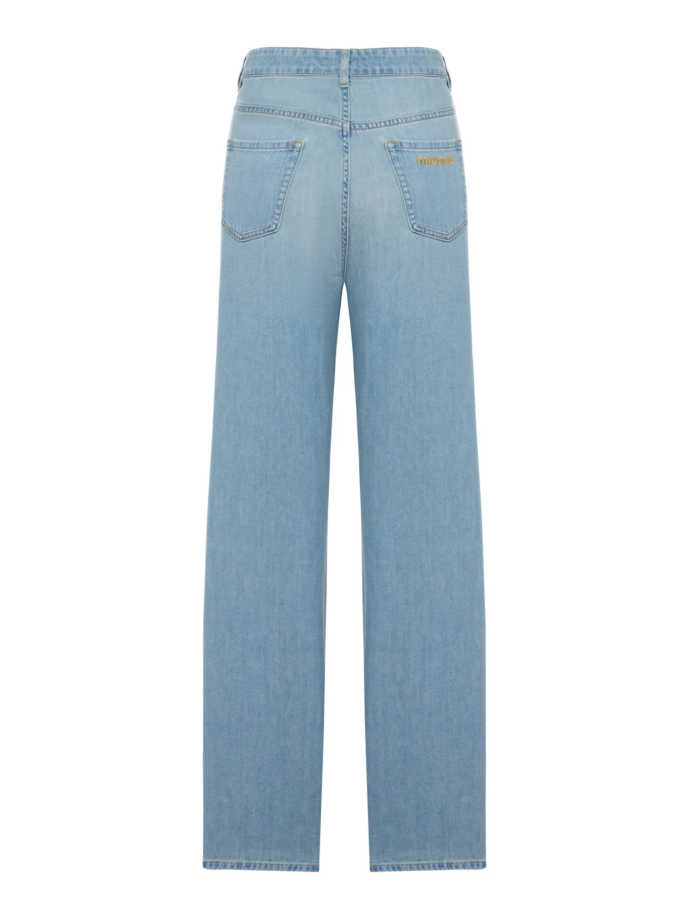 Straight Leg Jeans In Cotton Denim Miu miu оригінал – Купити в Україні – вид ззаду