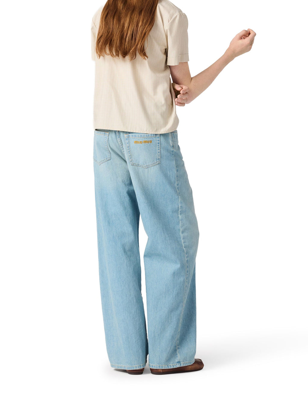 Straight Leg Jeans In Cotton Denim Miu miu оригінал – Купити в Україні – збільшений вид