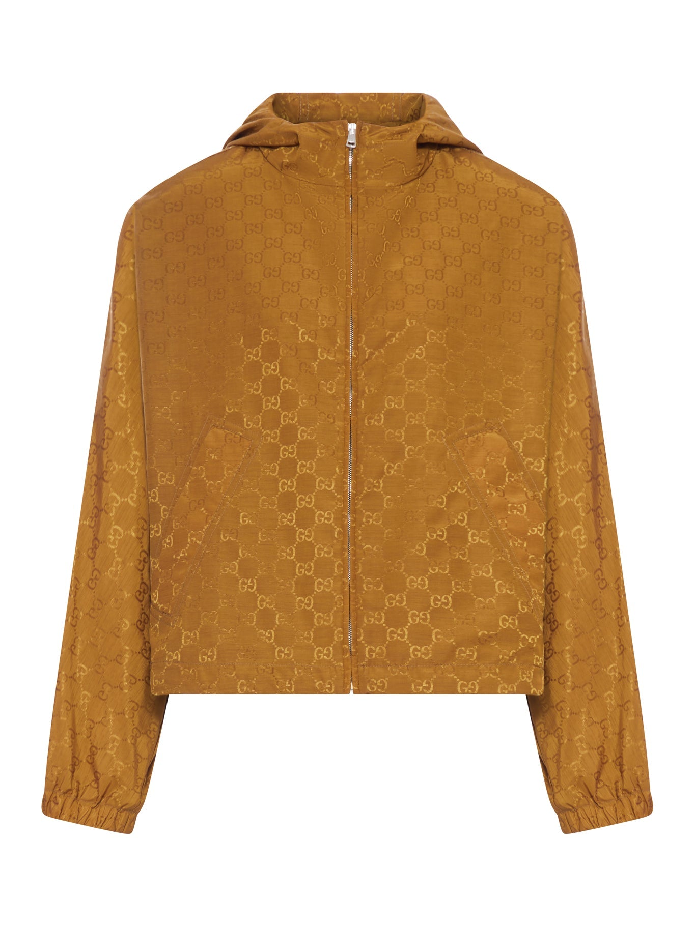 Short Jacket In Technical Jacquard Fabric With All-Over Gg Pattern Gucci оригінал – Купити в Україні – боковий вид