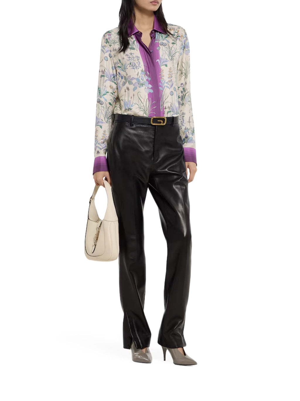 Printed Silk Twill Shirt Gucci – Гарантія оригінальності – вид ззаду