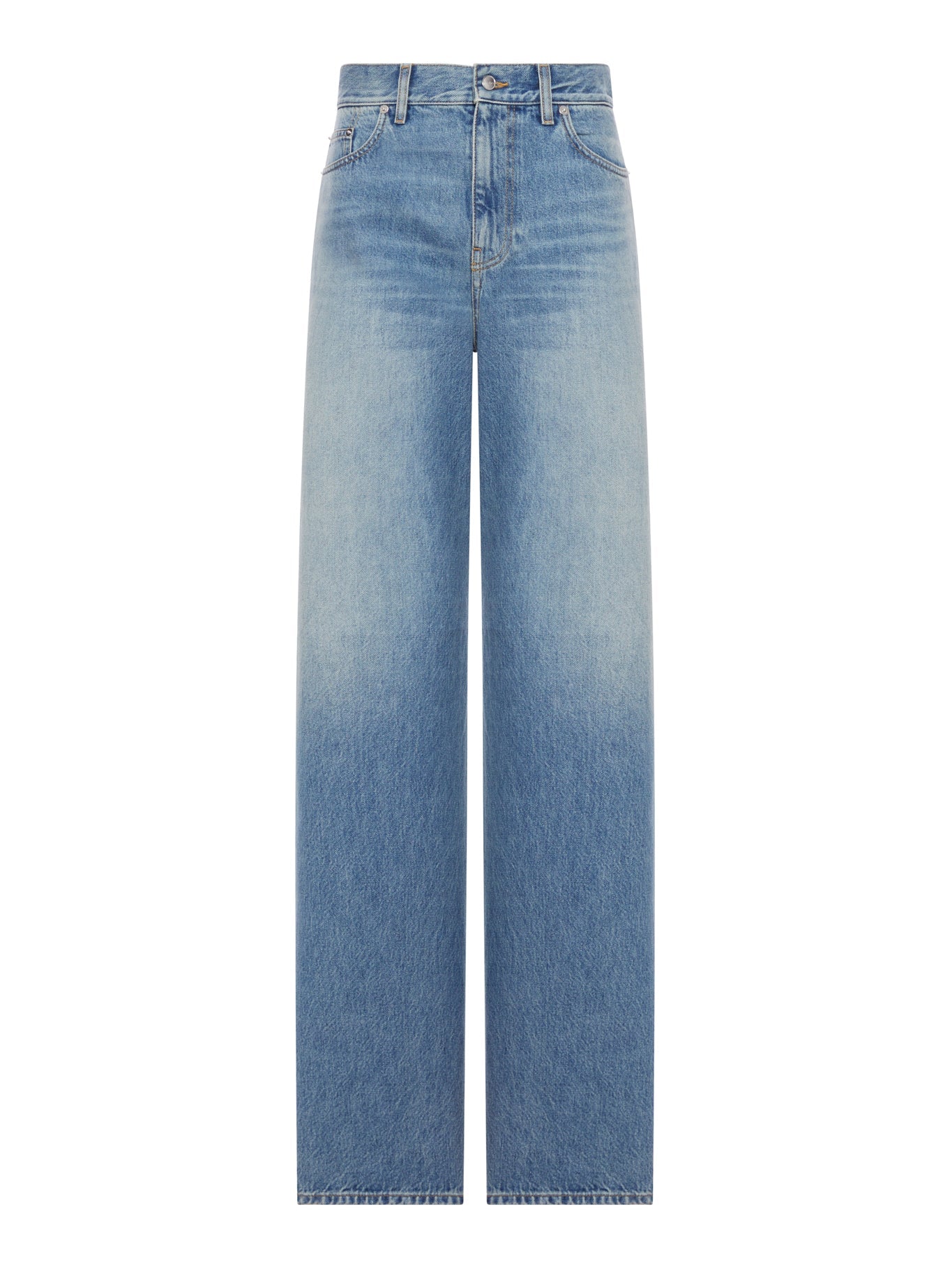 Оригінальна Cotton Denim Trousers Gucci – боковий вид