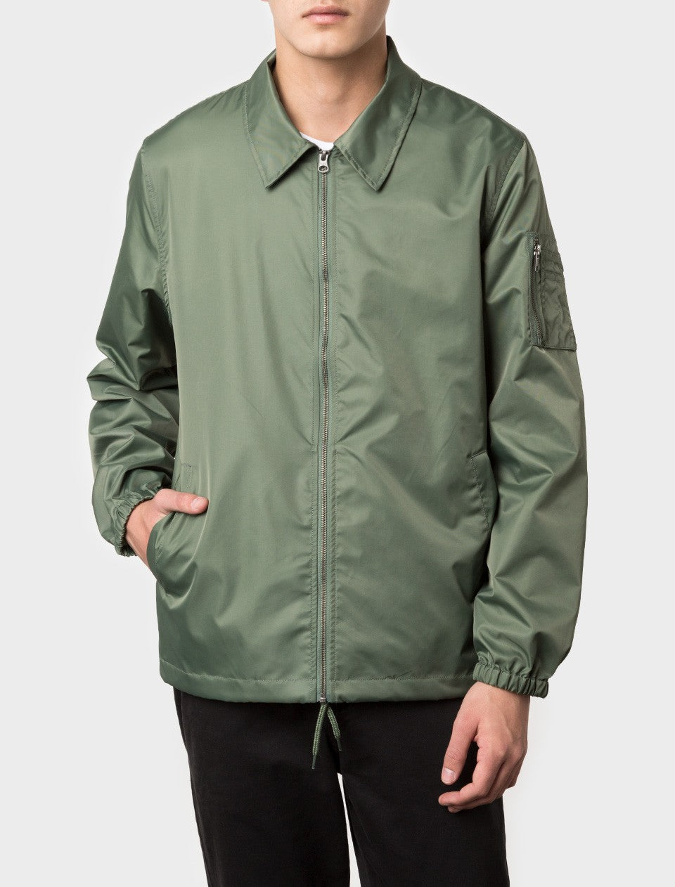 Flight Satin Coach Jacket Mens Jacket Stussy – Гарантія оригінальності – вид ззаду