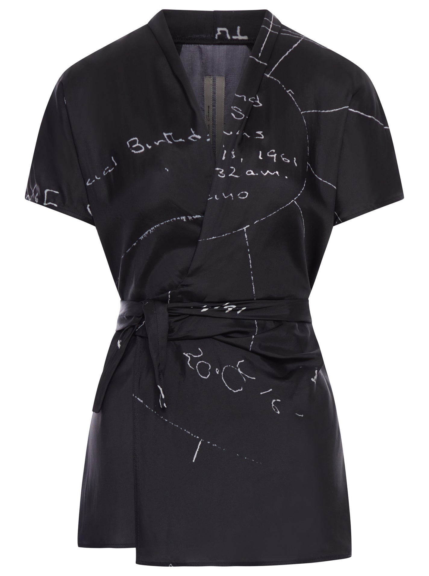 T-Shirt Wrap With Graphic Print Rick owens оригінал – Купити в Україні – боковий вид