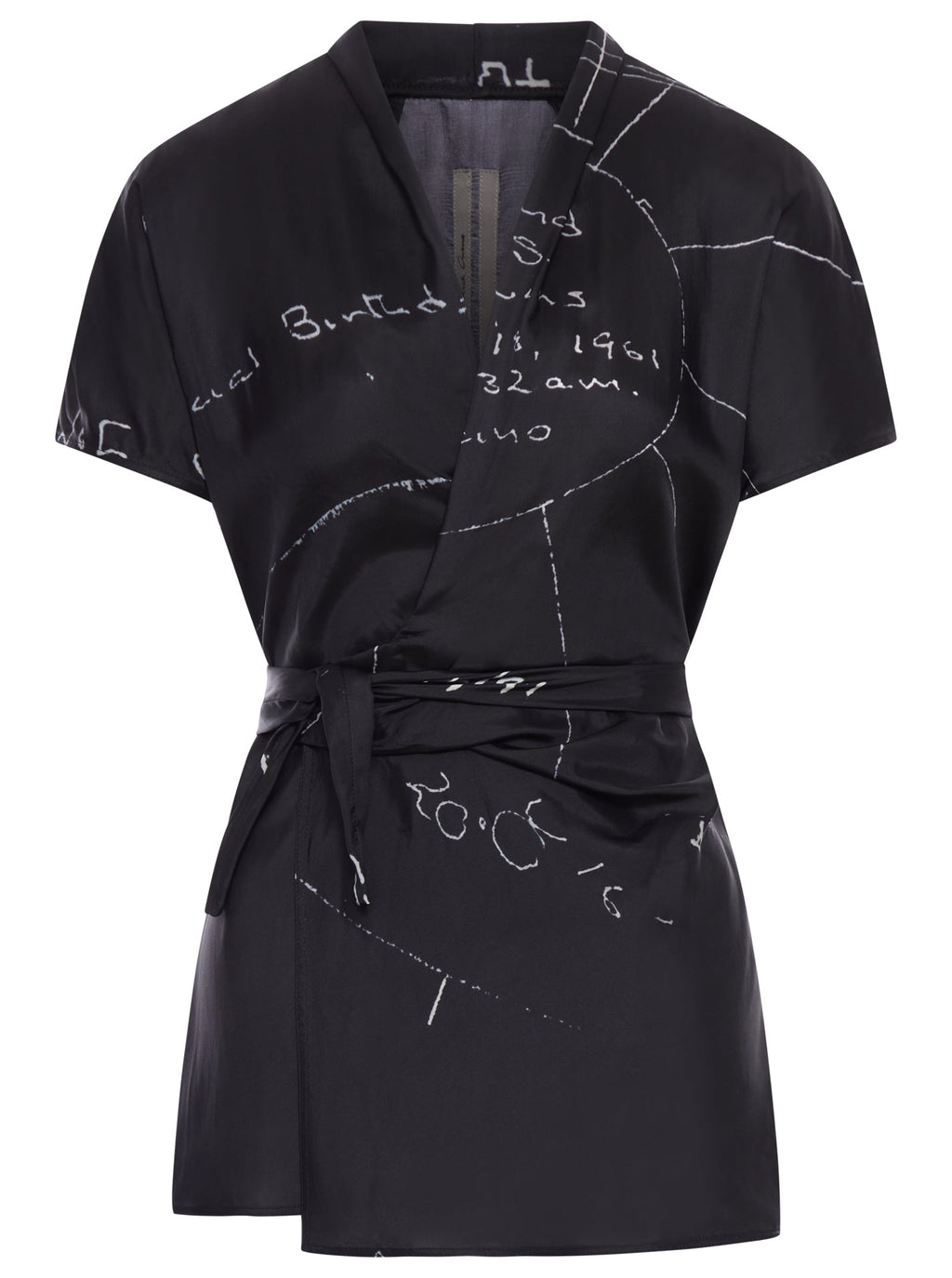 T-Shirt Wrap With Graphic Print Rick owens оригінал – Купити в Україні – боковий вид