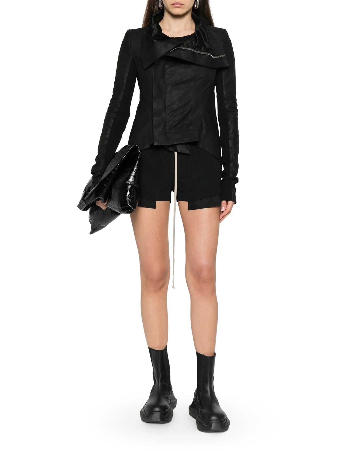 Fog Shorts With Drawstring In Silk Blend Rick owens – Гарантія оригінальності – вид ззаду