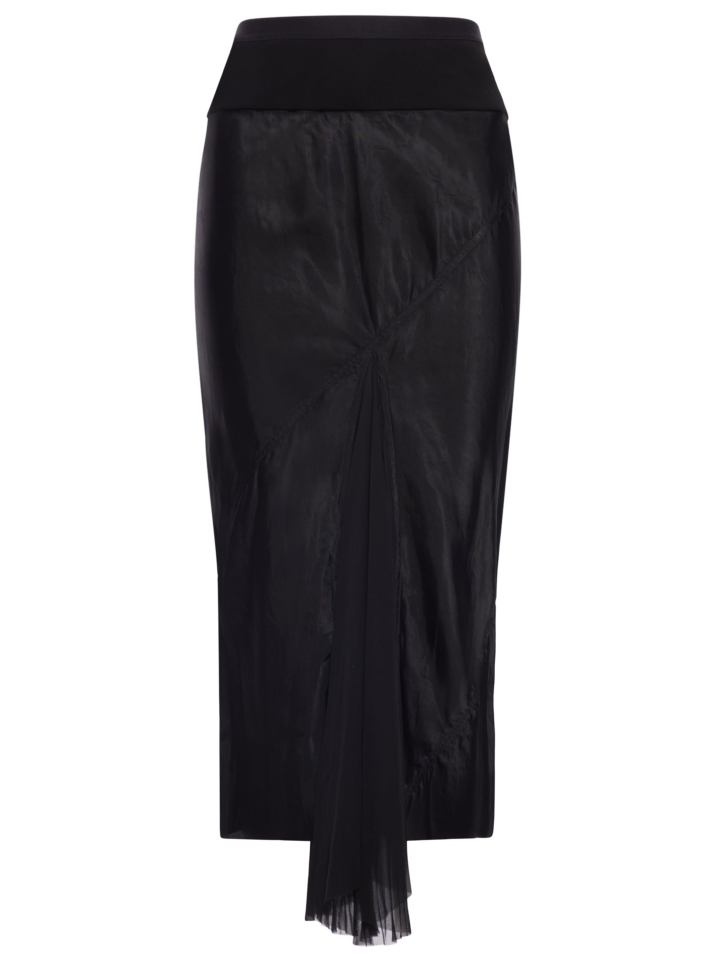 Asymmetric MIDI Skirt Rick owens оригінал – Купити в Україні – боковий вид