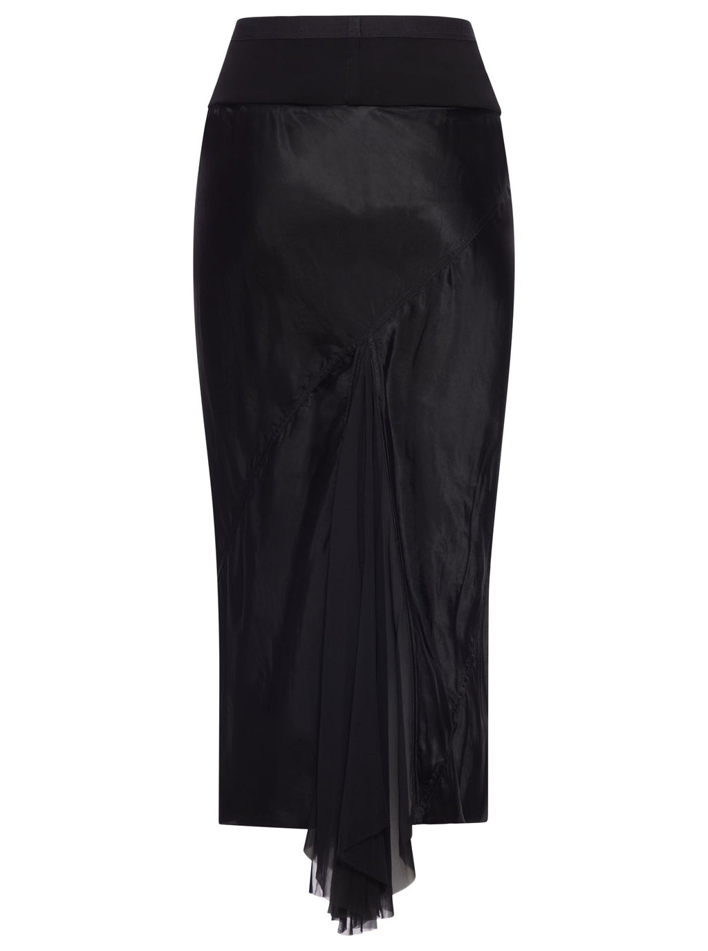 Asymmetric MIDI Skirt Rick owens оригінал – Купити в Україні – вид ззаду