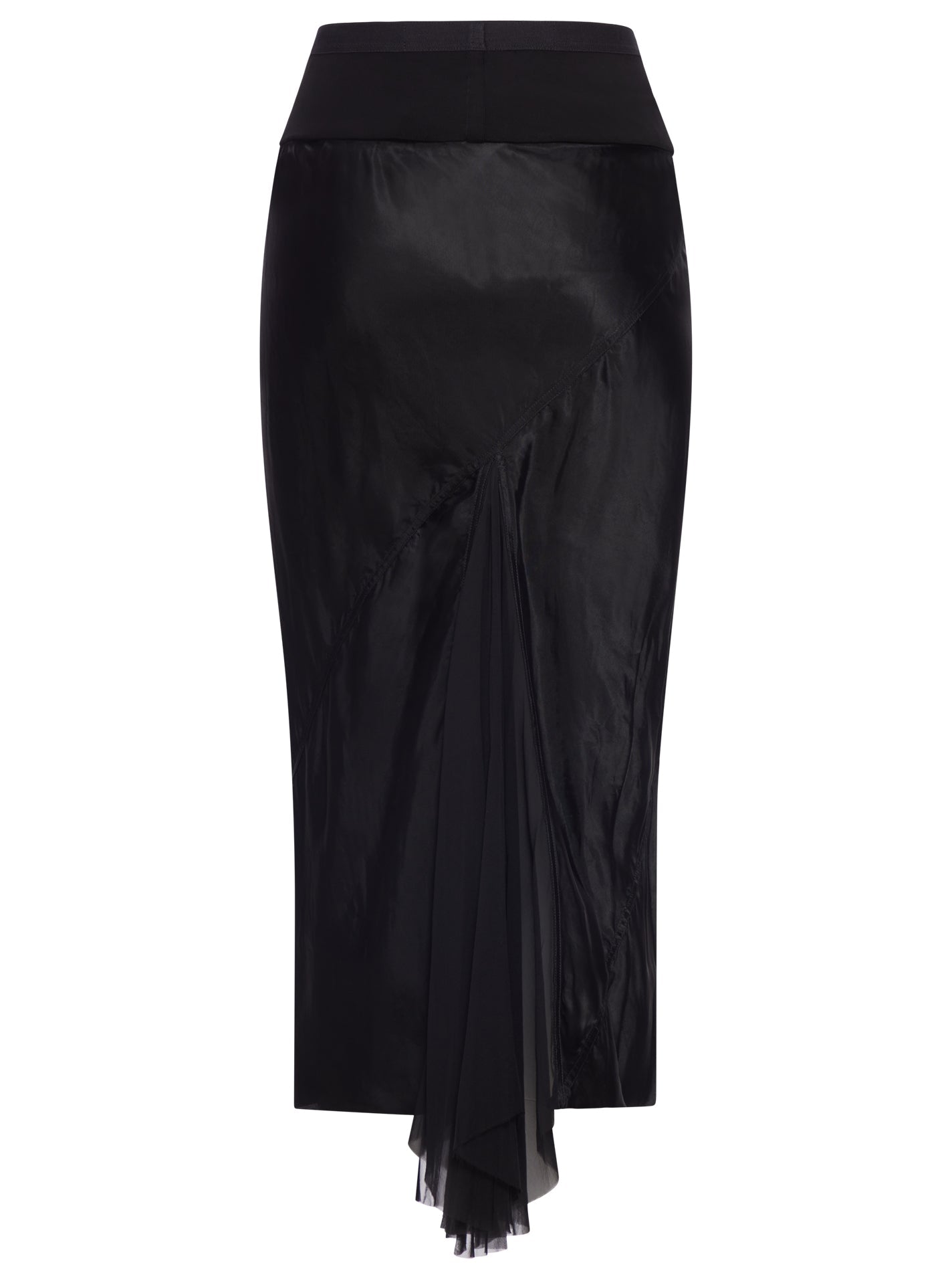 Asymmetric MIDI Skirt Rick owens оригінал – Купити в Україні – вид ззаду