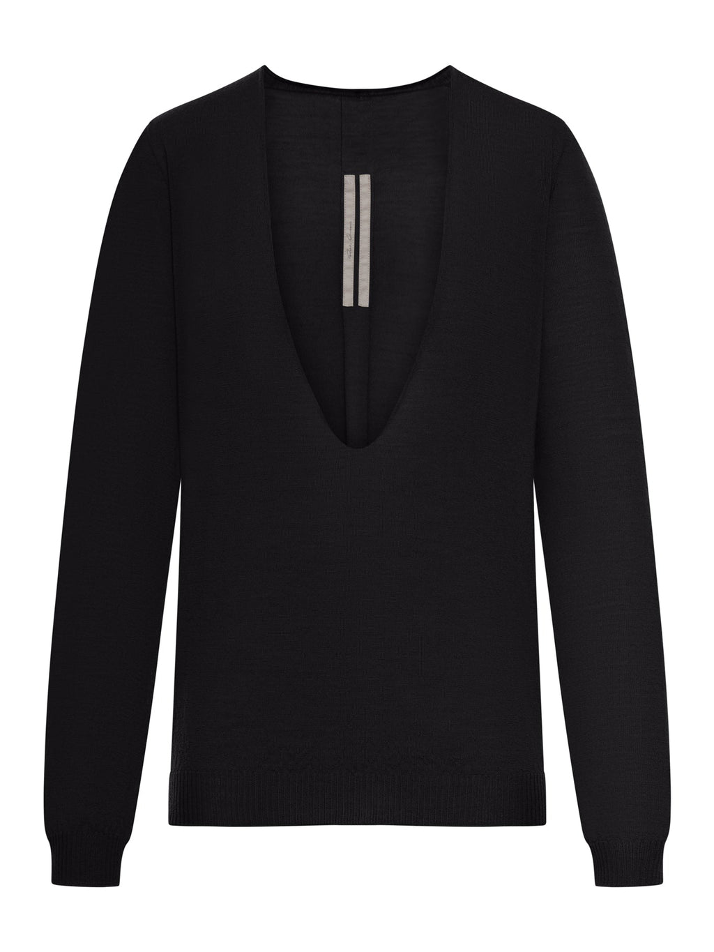 V-Neck Sweater In Virgin Wool Rick owens оригінал – Купити в Україні – боковий вид