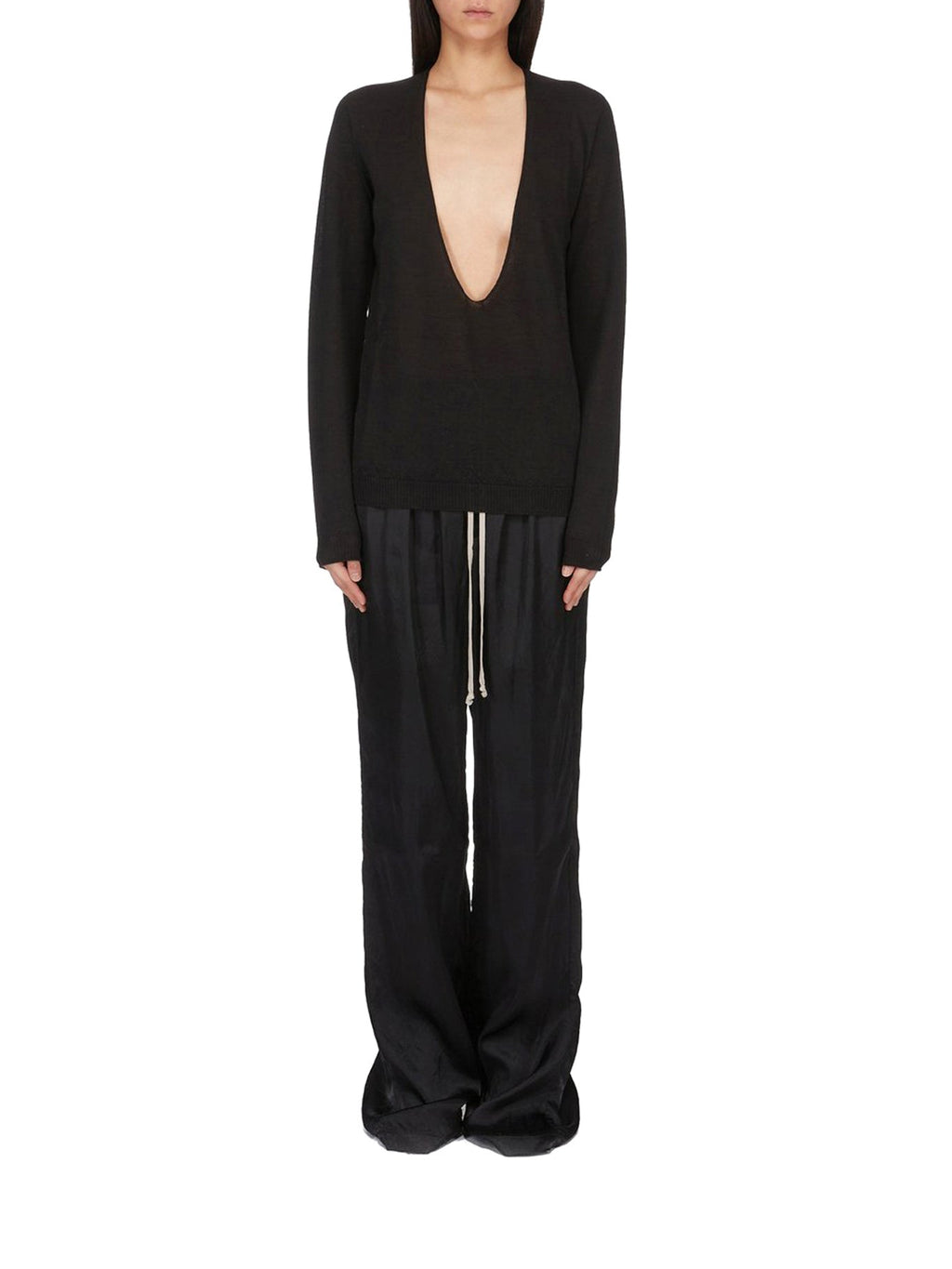 V-Neck Sweater In Virgin Wool Rick owens оригінал – Купити в Україні – вид ззаду