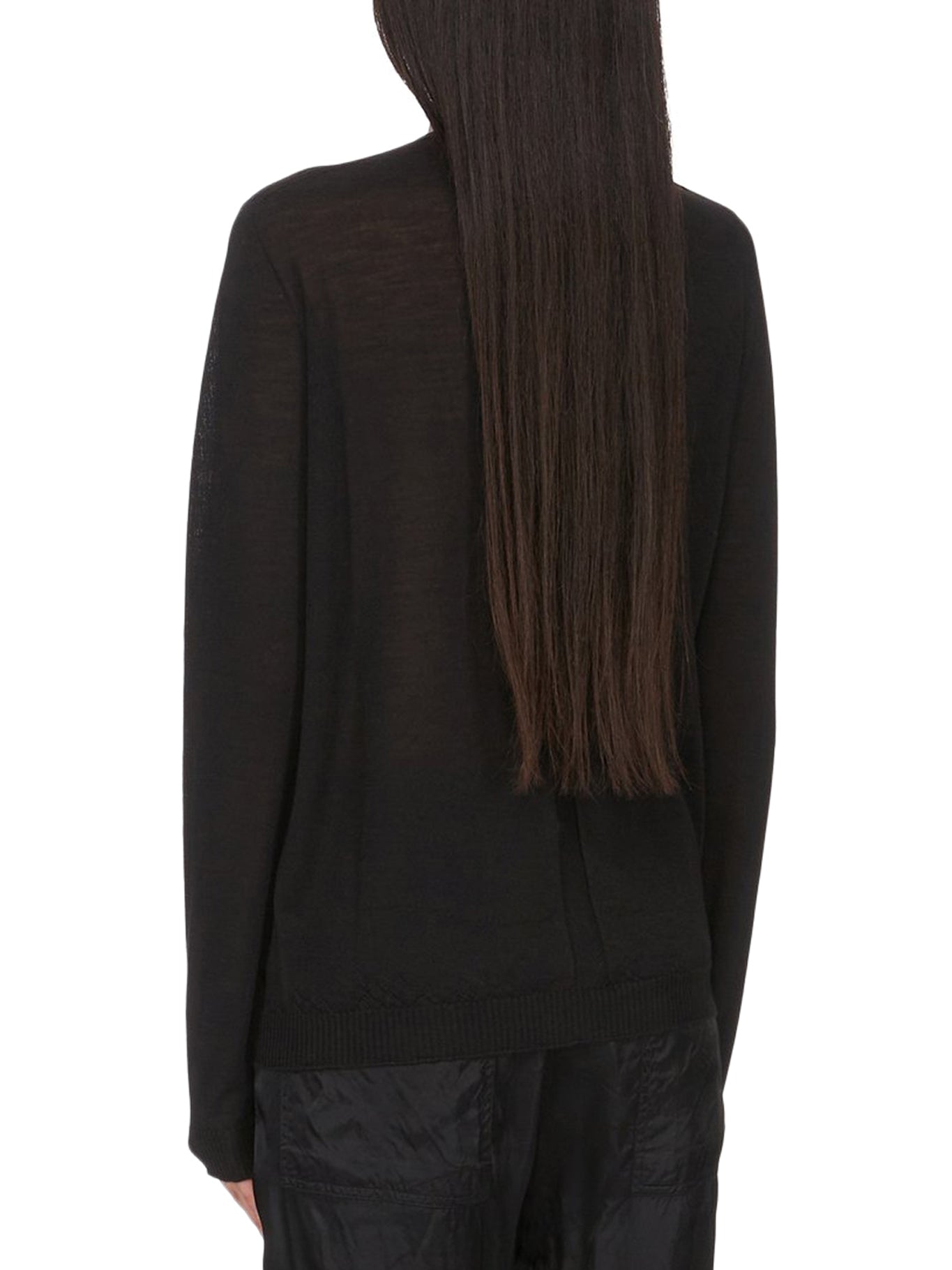 V-Neck Sweater In Virgin Wool Rick owens оригінал – Купити в Україні – збільшений вид - RICK OWENS