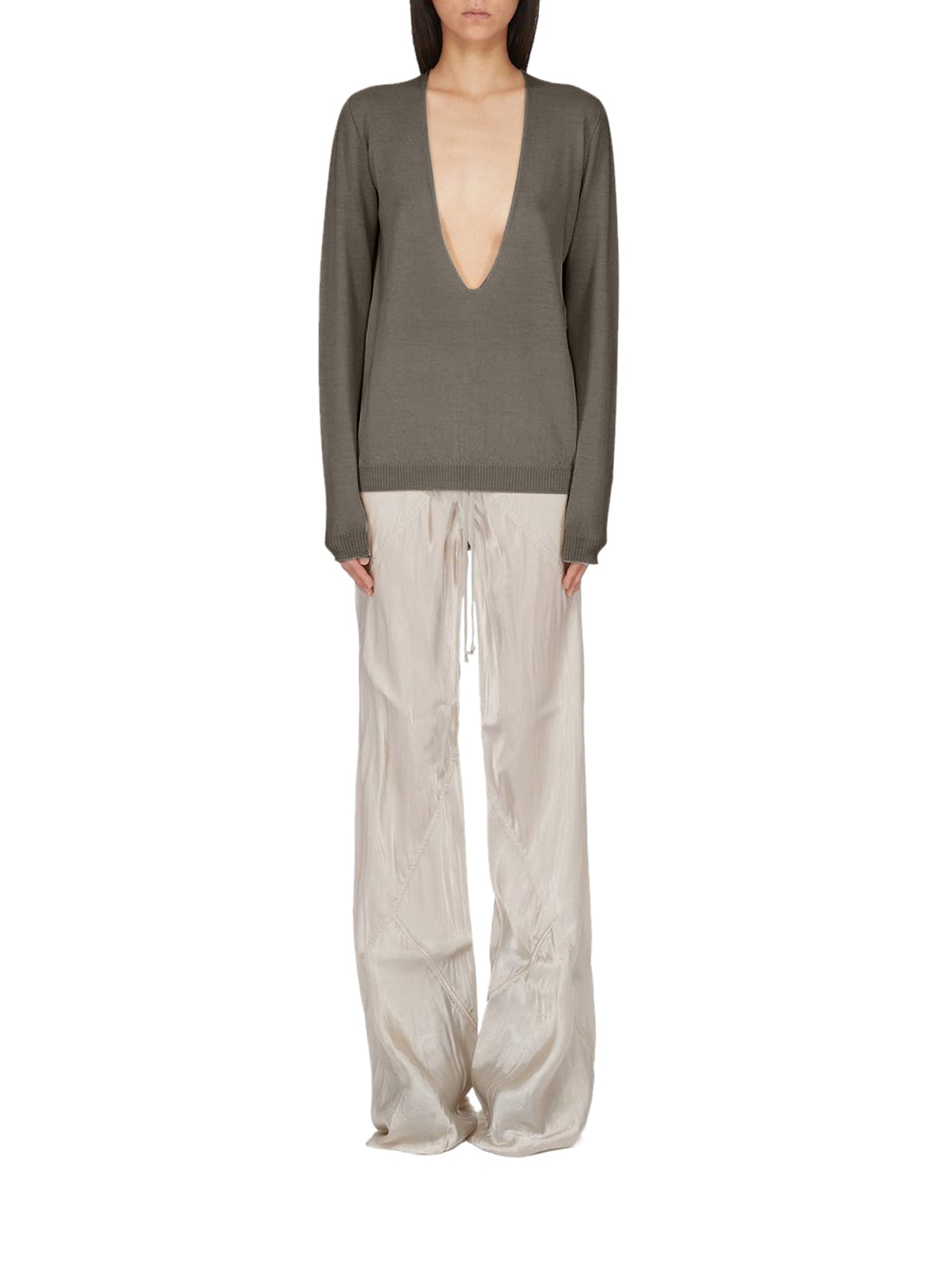 V-Neck Sweater In Virgin Wool Rick owens оригінал – Купити в Україні – вид ззаду - RICK OWENS