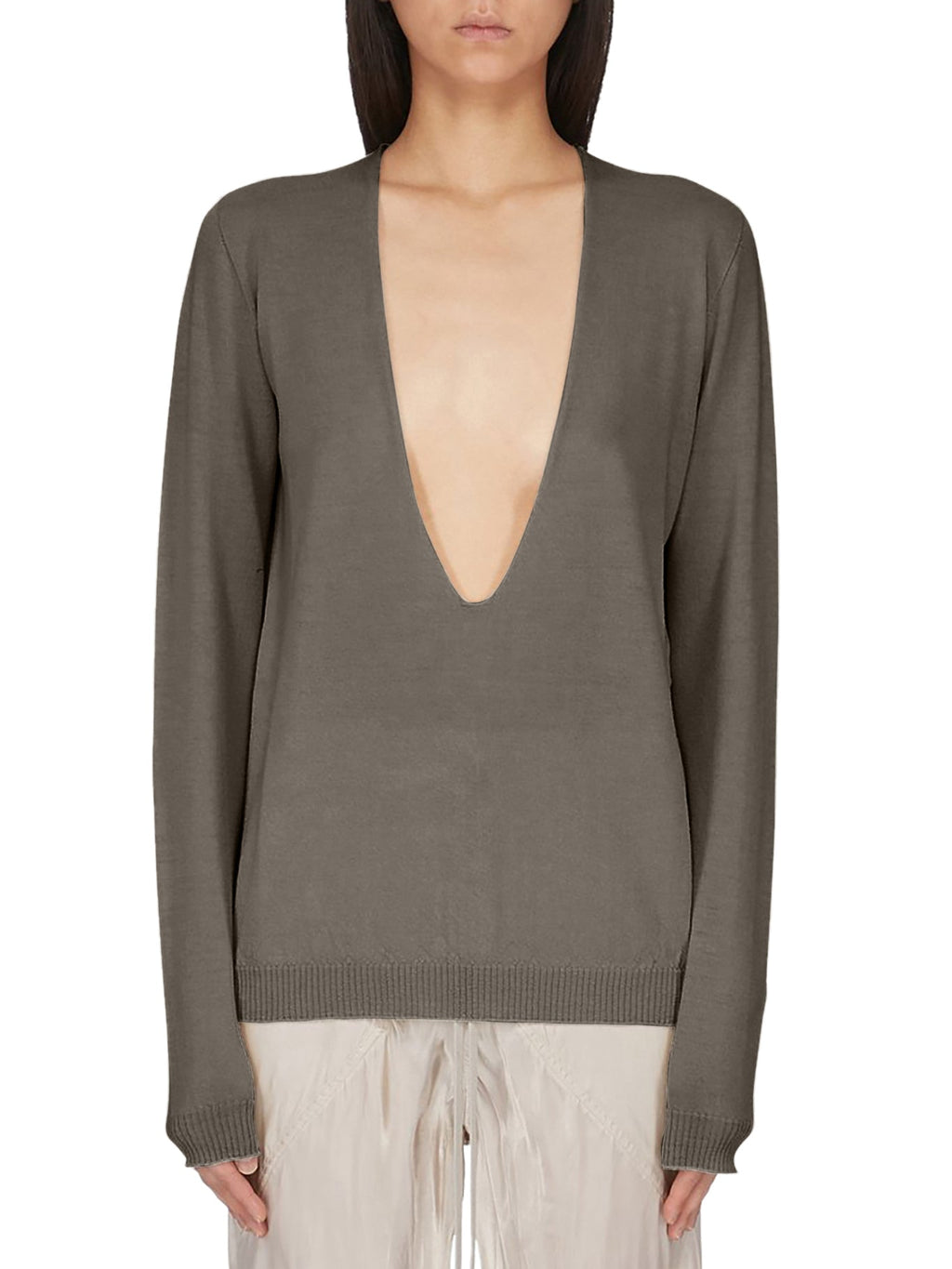 V-Neck Sweater In Virgin Wool Rick owens оригінал – Купити в Україні – детальний вид