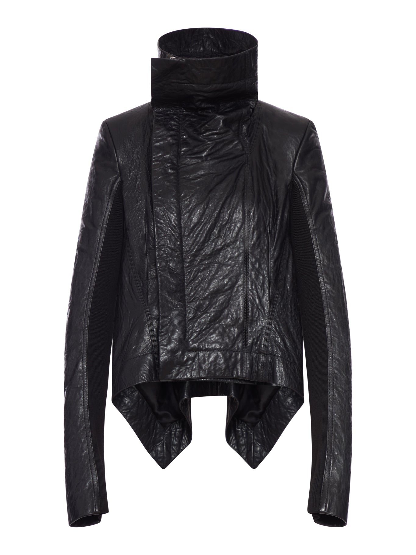 Naska Leather Jacket Rick owens – Гарантія оригінальності – боковий вид