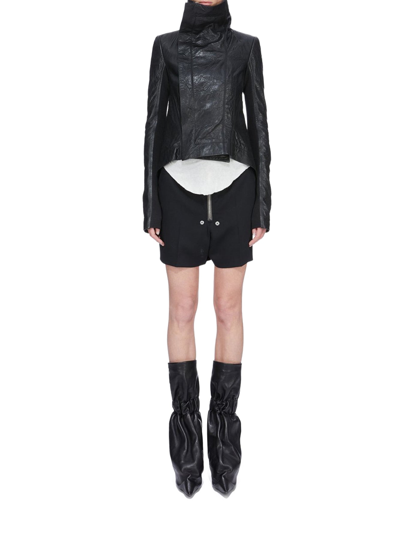 Naska Leather Jacket Rick owens – Гарантія оригінальності – вид ззаду