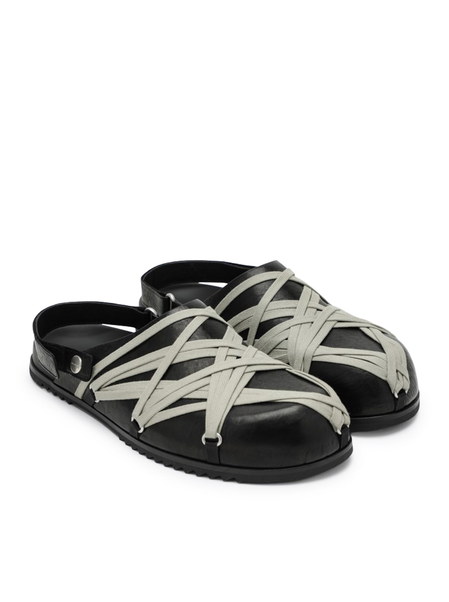 Оригінальна Black Megalaced Mules Rick owens – вид ззаду