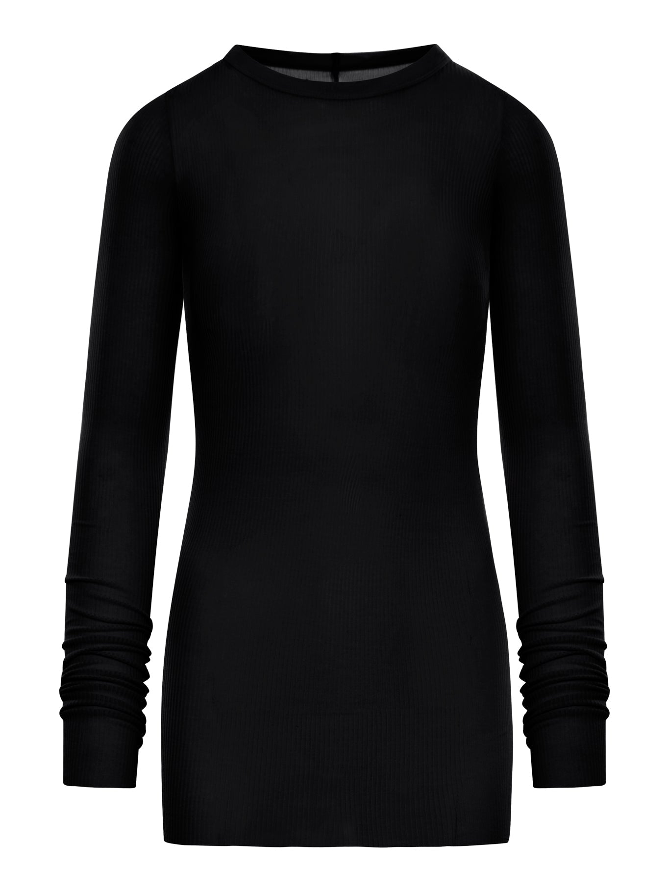 Ribbed Sweater In Semi-Transparent Fabric Rick owens – Гарантія оригінальності – боковий вид