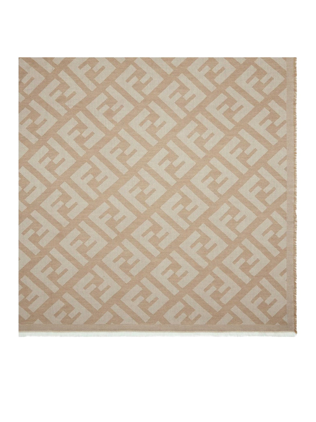 Оригінальна Ff Shawl In Beige Wool And Cashmere Fendi – боковий вид
