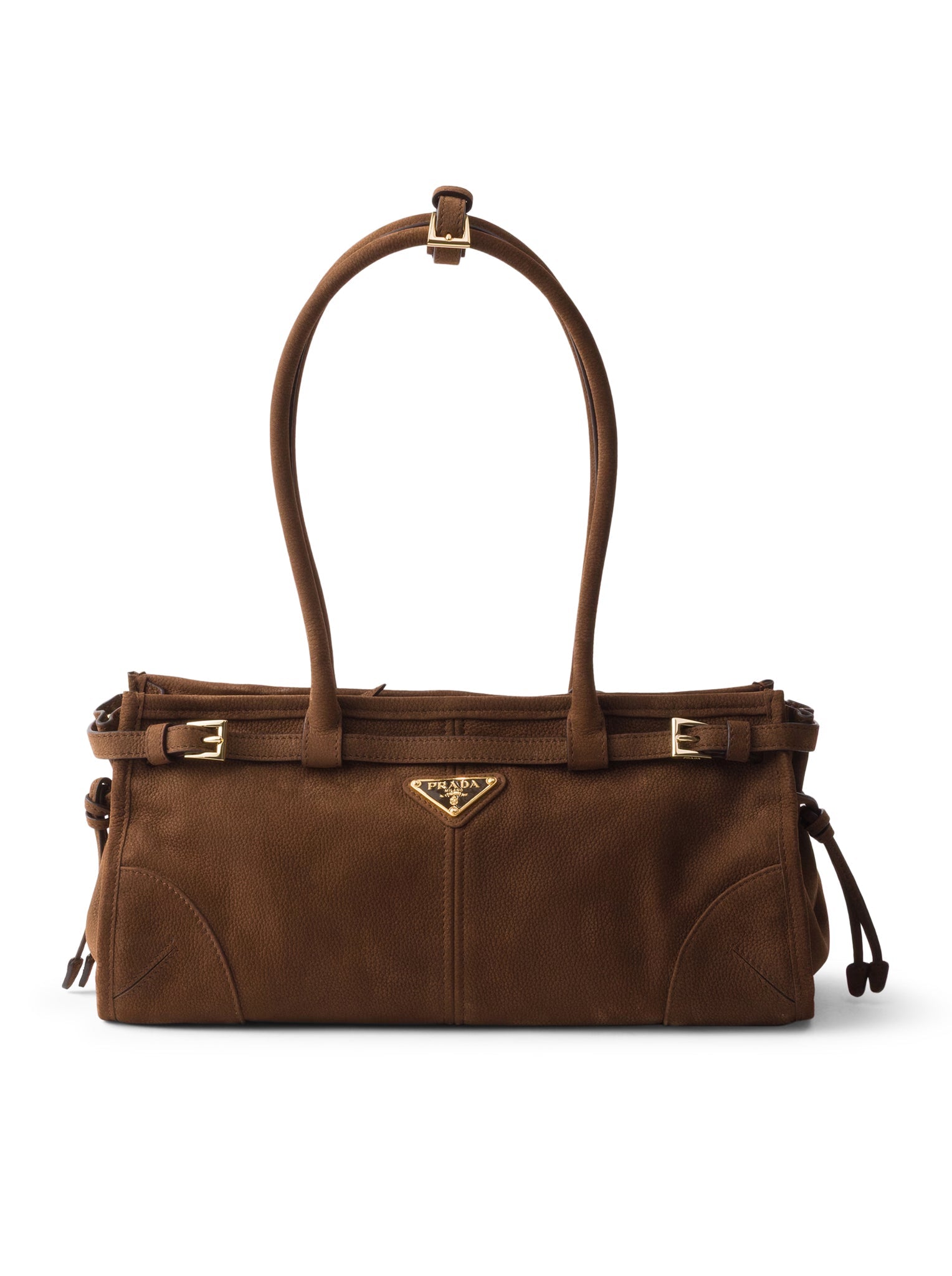 Bonnie Medium Handbag In Nubuck Leather Prada оригінал – Купити в Україні – боковий вид