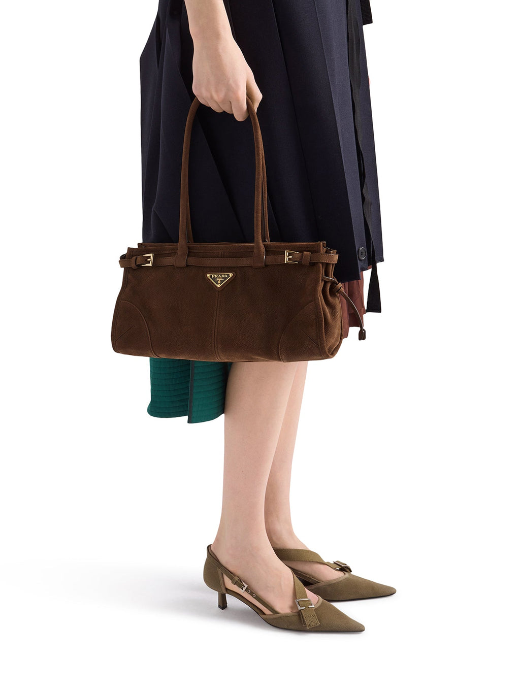 Bonnie Medium Handbag In Nubuck Leather Prada оригінал – Купити в Україні – детальний вид