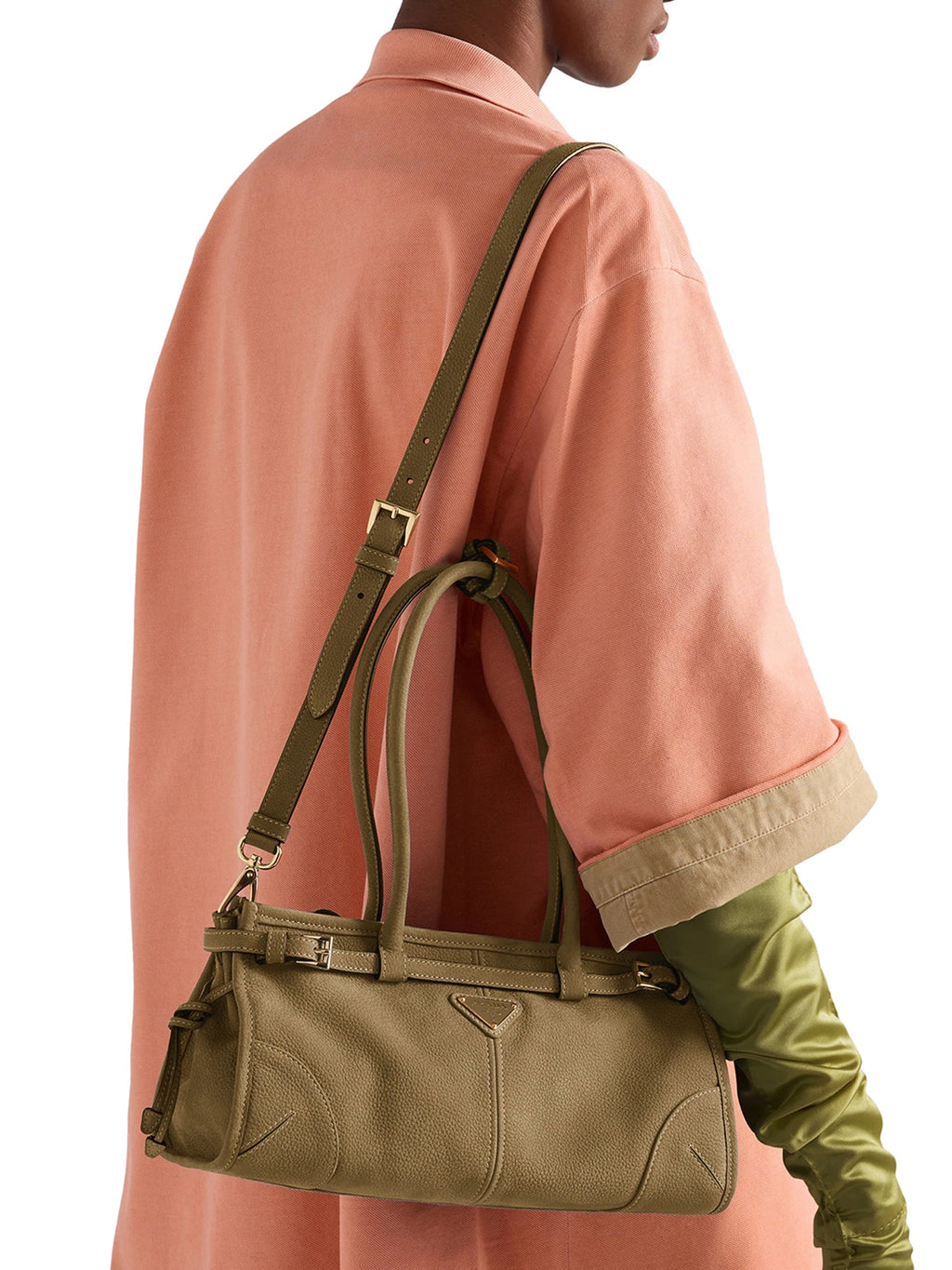 Bonnie Medium Handbag In Nubuck Leather Prada оригінал – Купити в Україні – збільшений вид