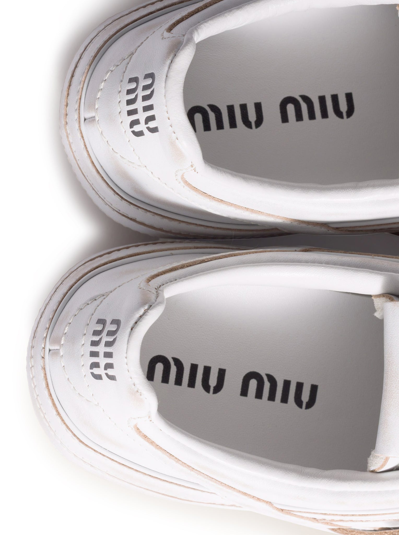 Gymnasium Leather Sneakers With Buckle Miu miu – Гарантія оригінальності – збільшений вид
