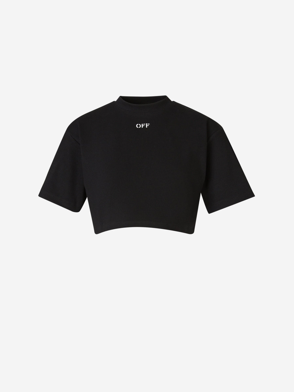 Cropped Logo T-Shirt Off-white – Гарантія оригінальності – боковий вид