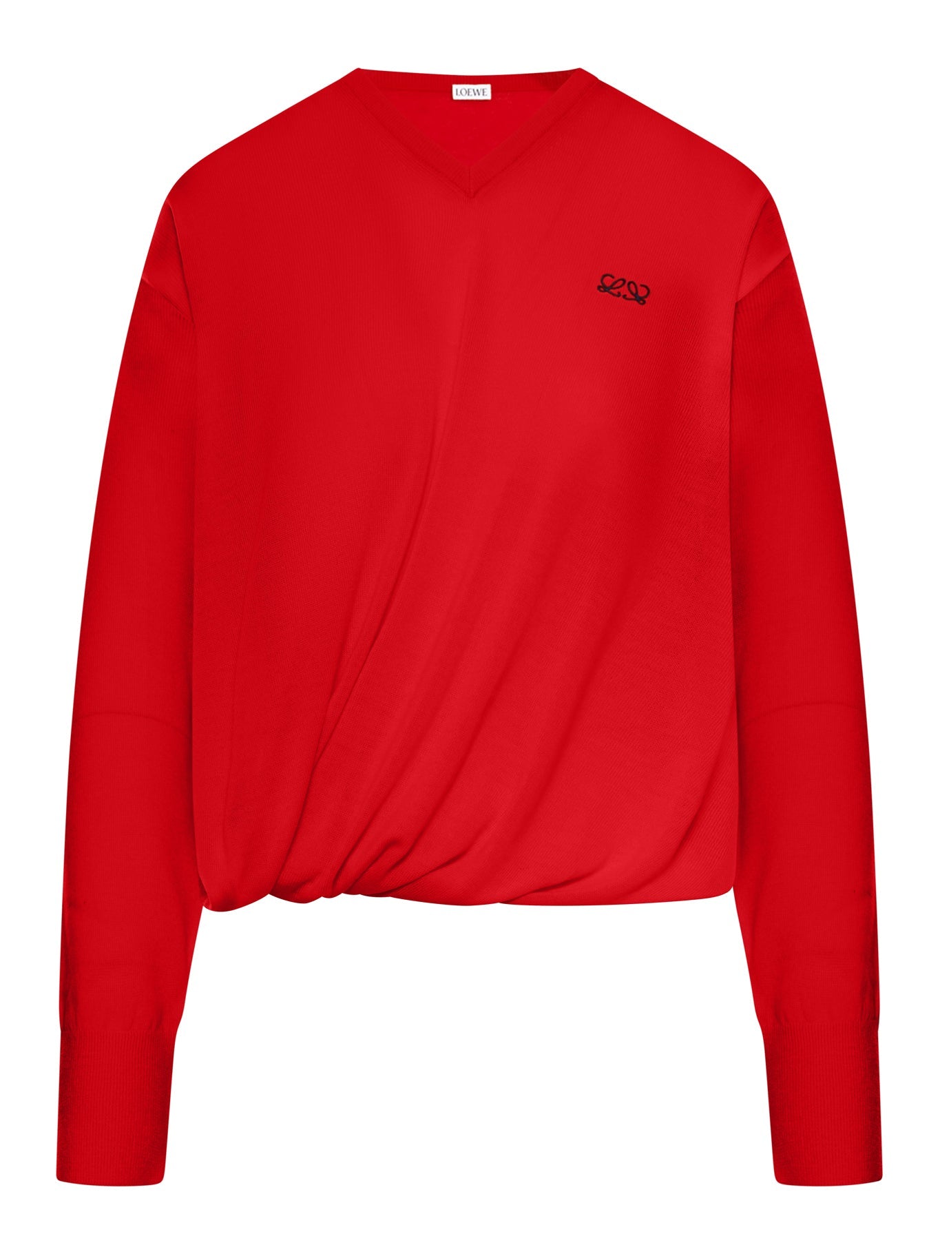 Draped Merino Wool Sweater Loewe – Гарантія оригінальності – боковий вид