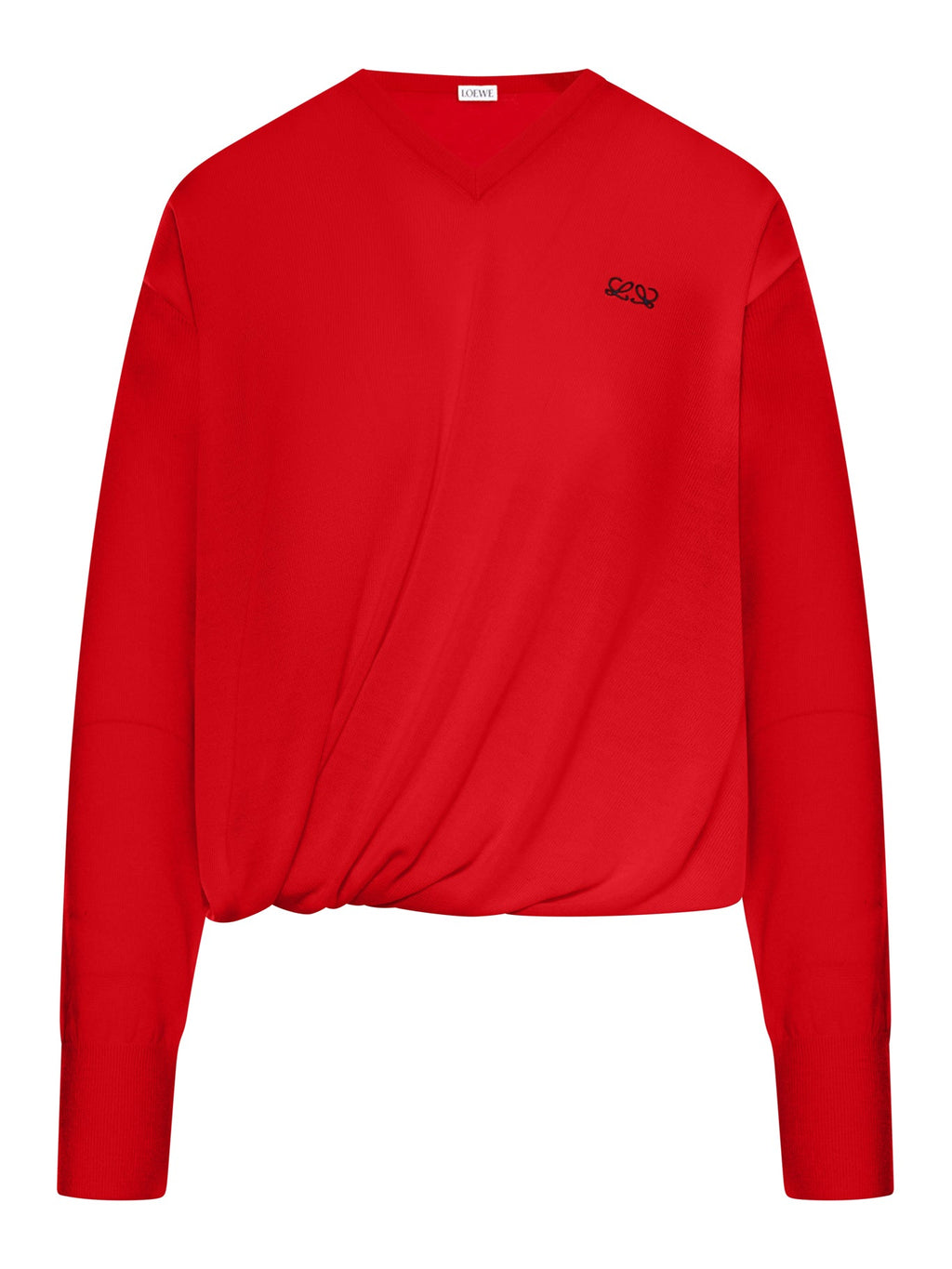 Draped Merino Wool Sweater Loewe – Гарантія оригінальності – боковий вид
