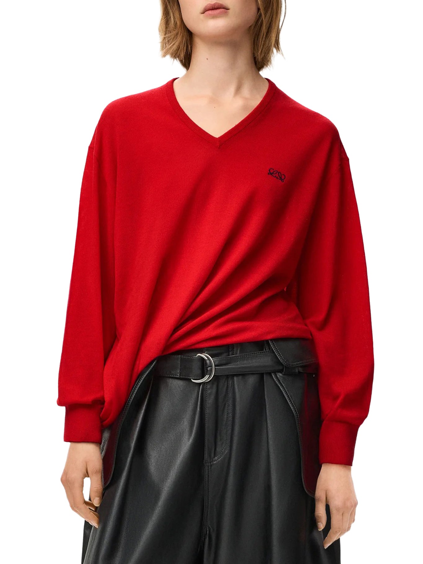 Draped Merino Wool Sweater Loewe – Гарантія оригінальності – детальний вид