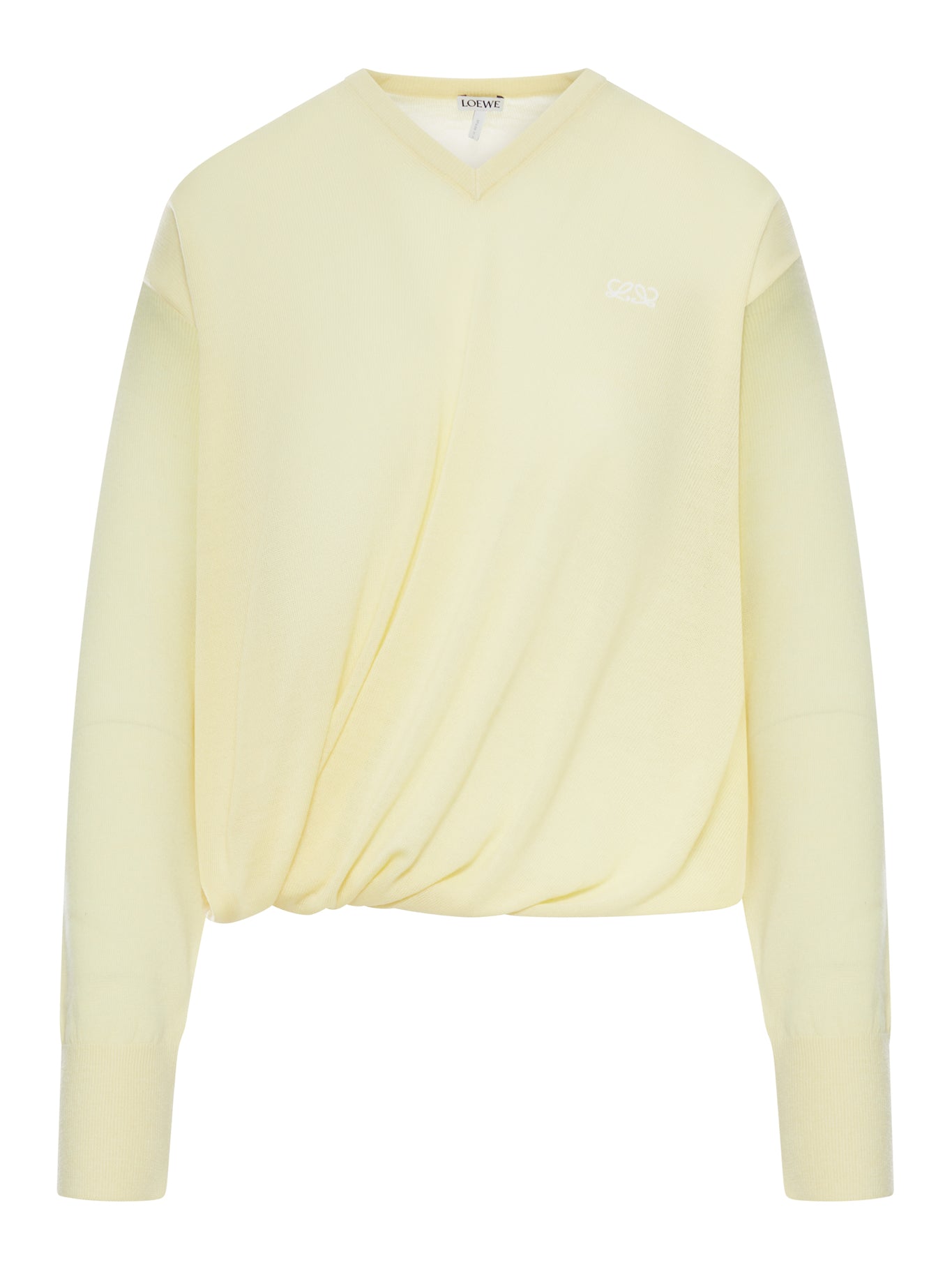 Draped Merino Wool Sweater Loewe – Гарантія оригінальності – боковий вид
