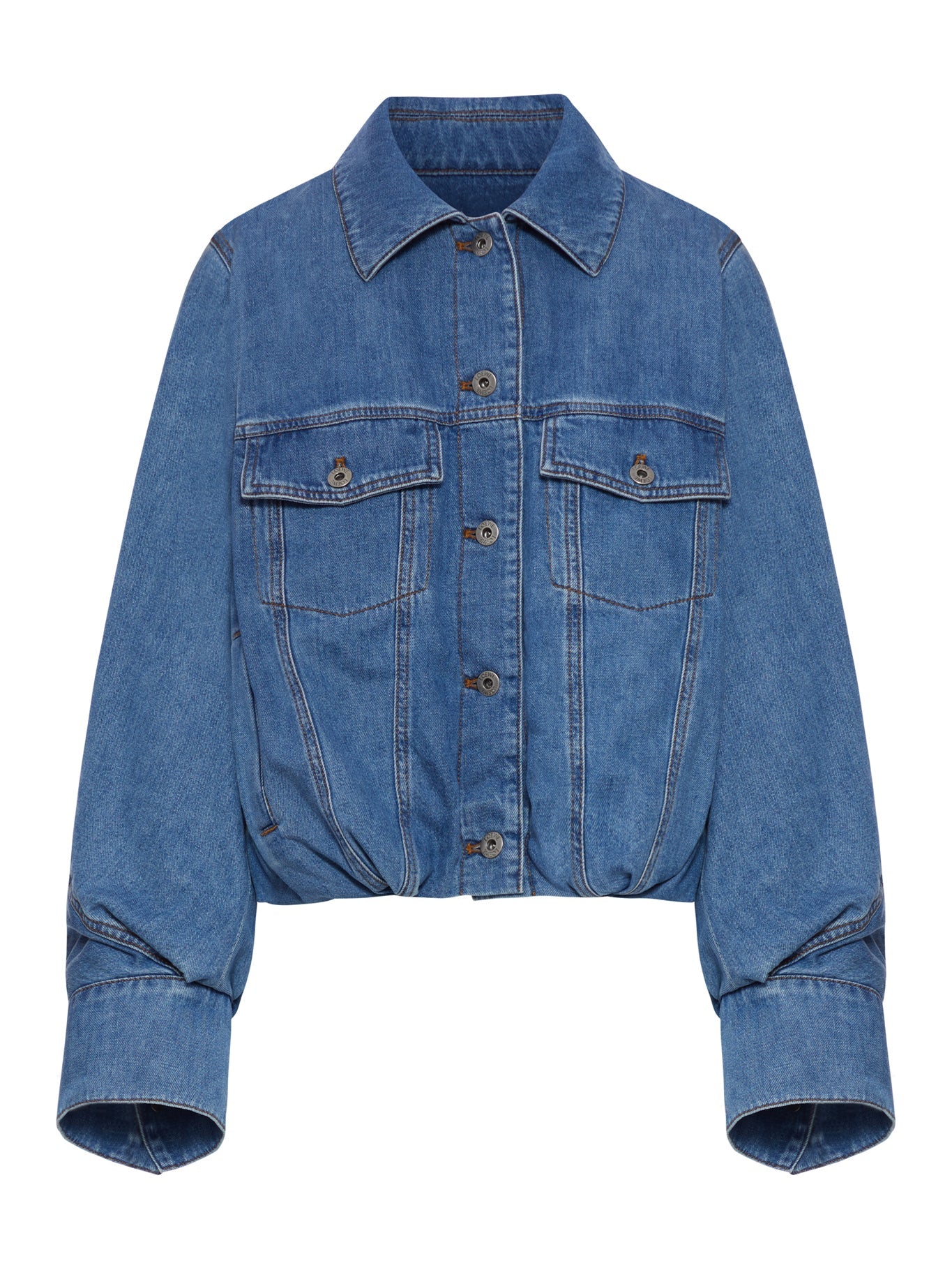 Оригінальна Cropped Denim Jacket With Wide Sleeves Loewe – боковий вид