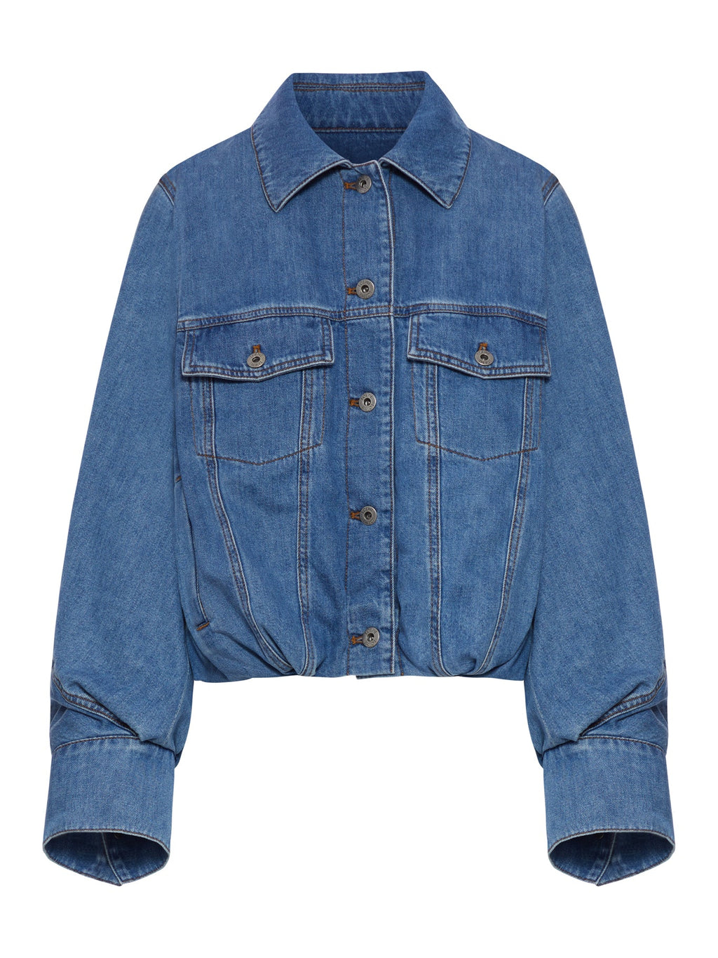 Оригінальна Cropped Denim Jacket With Wide Sleeves Loewe – боковий вид