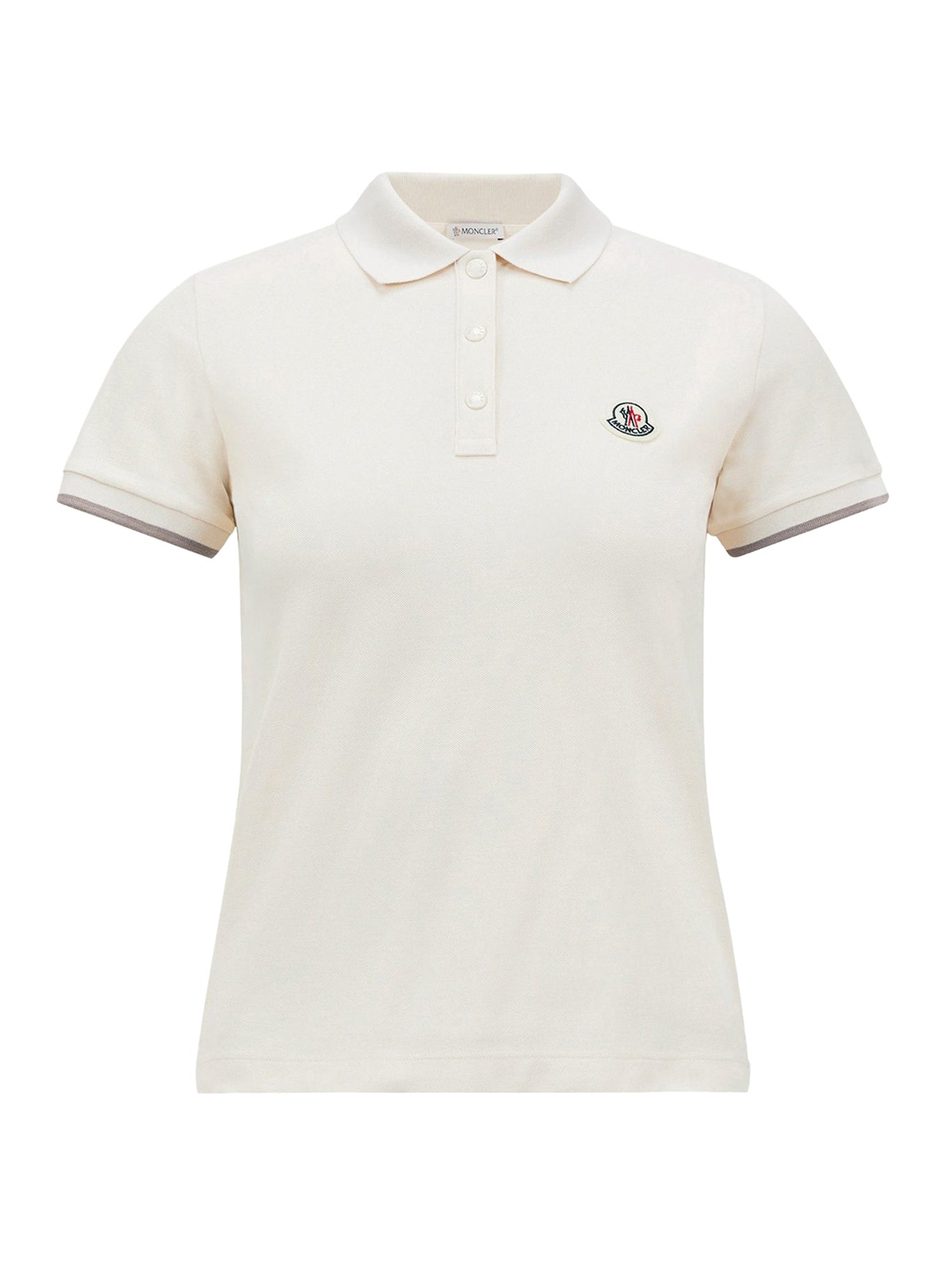 Cotton Piquet Polo Shirt With Logo Moncler – Гарантія оригінальності – боковий вид