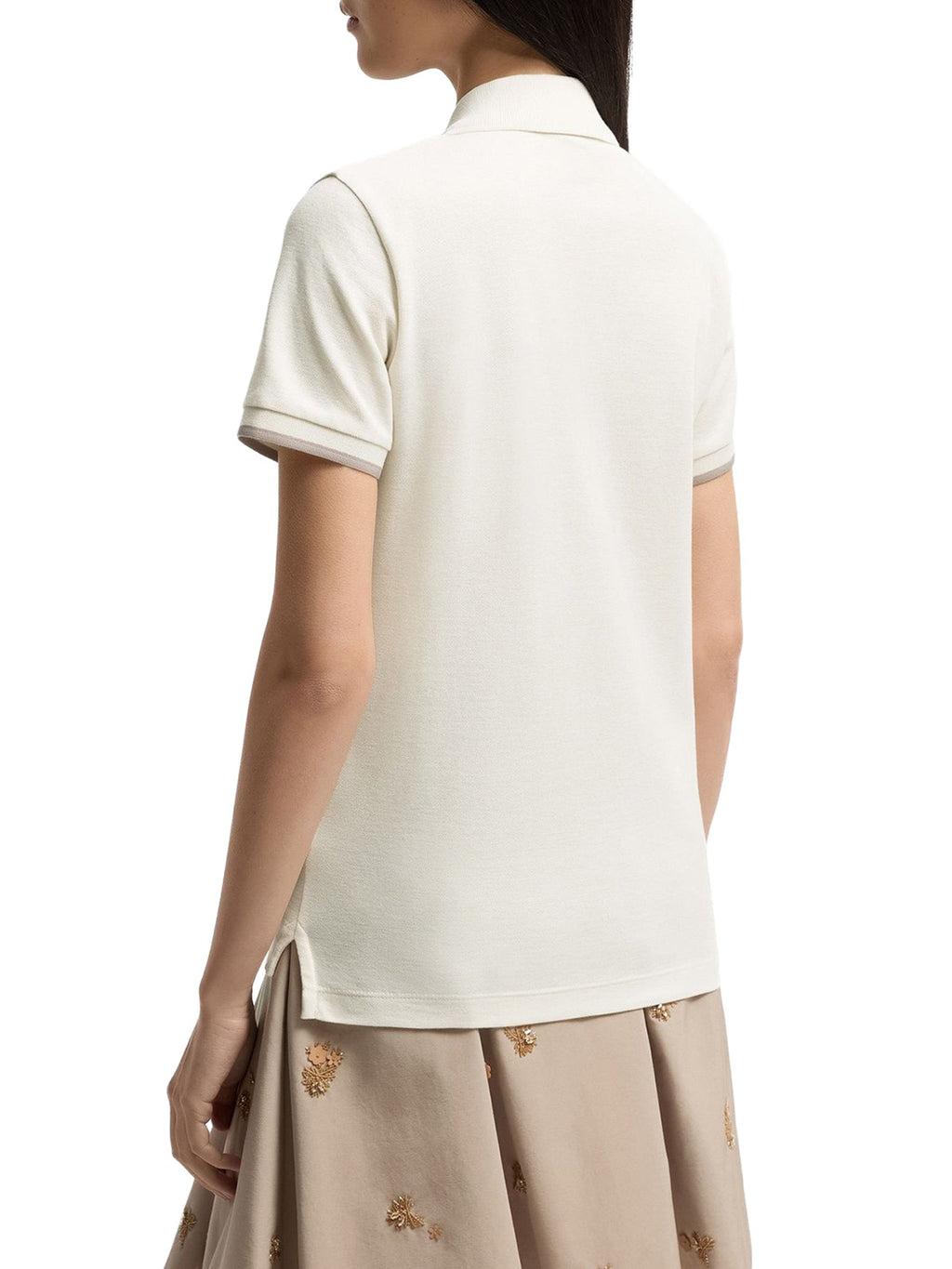 Cotton Piquet Polo Shirt With Logo Moncler – Гарантія оригінальності – збільшений вид
